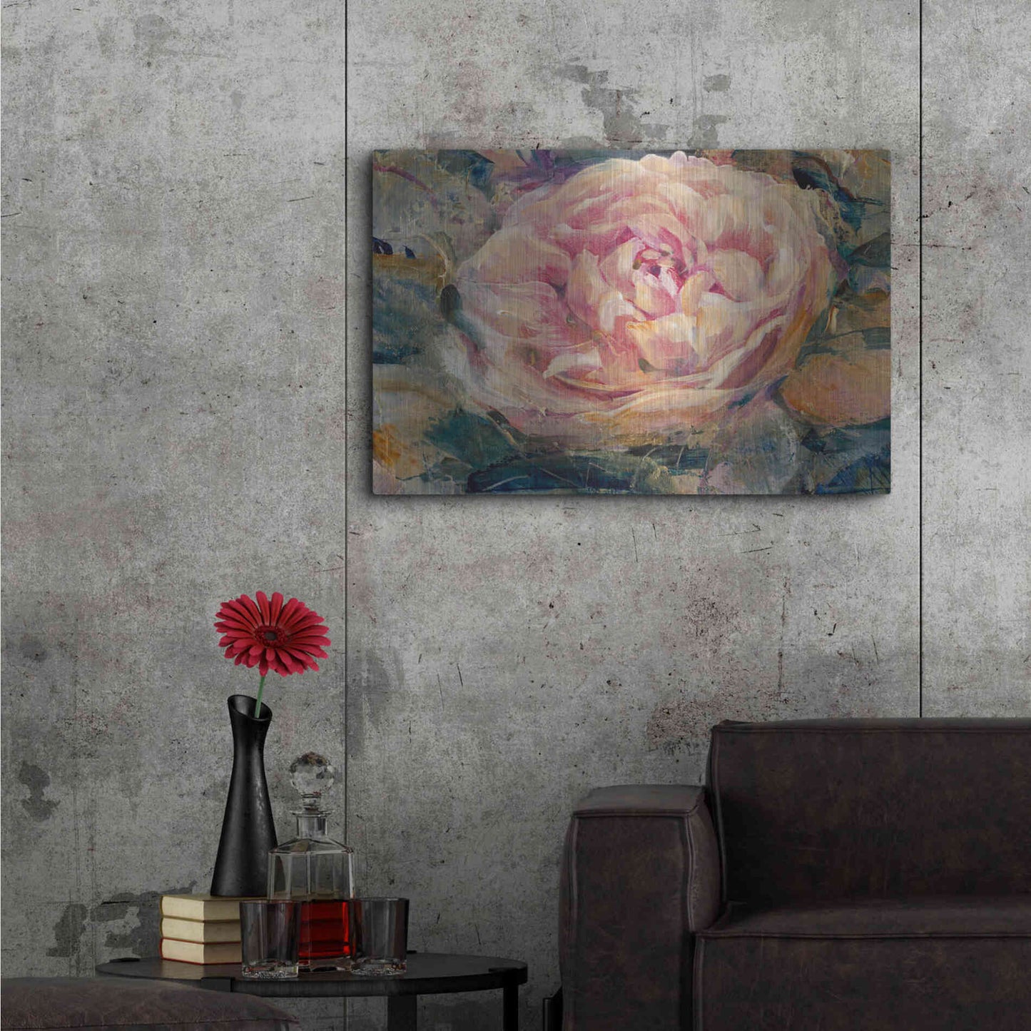 Luxe Metal Art 'Floral in Bloom IV' by Tim O'Toole, Metal Wall Art,36x24