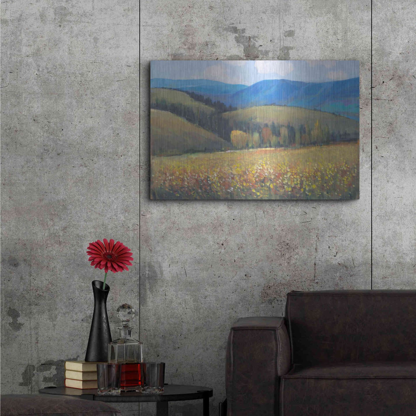 Luxe Metal Art 'Mountain Pass I' by Tim O'Toole, Metal Wall Art,36x24