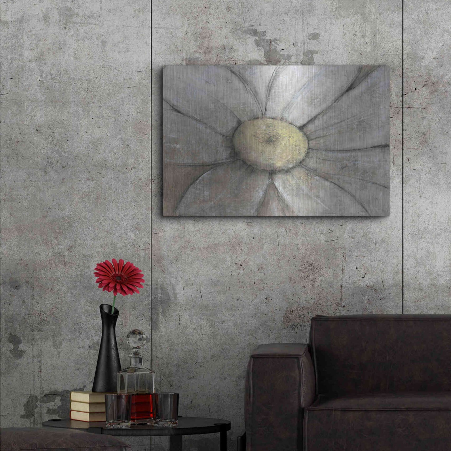Luxe Metal Art 'Close-Up Daisy II' by Tim O'Toole, Metal Wall Art,36x24
