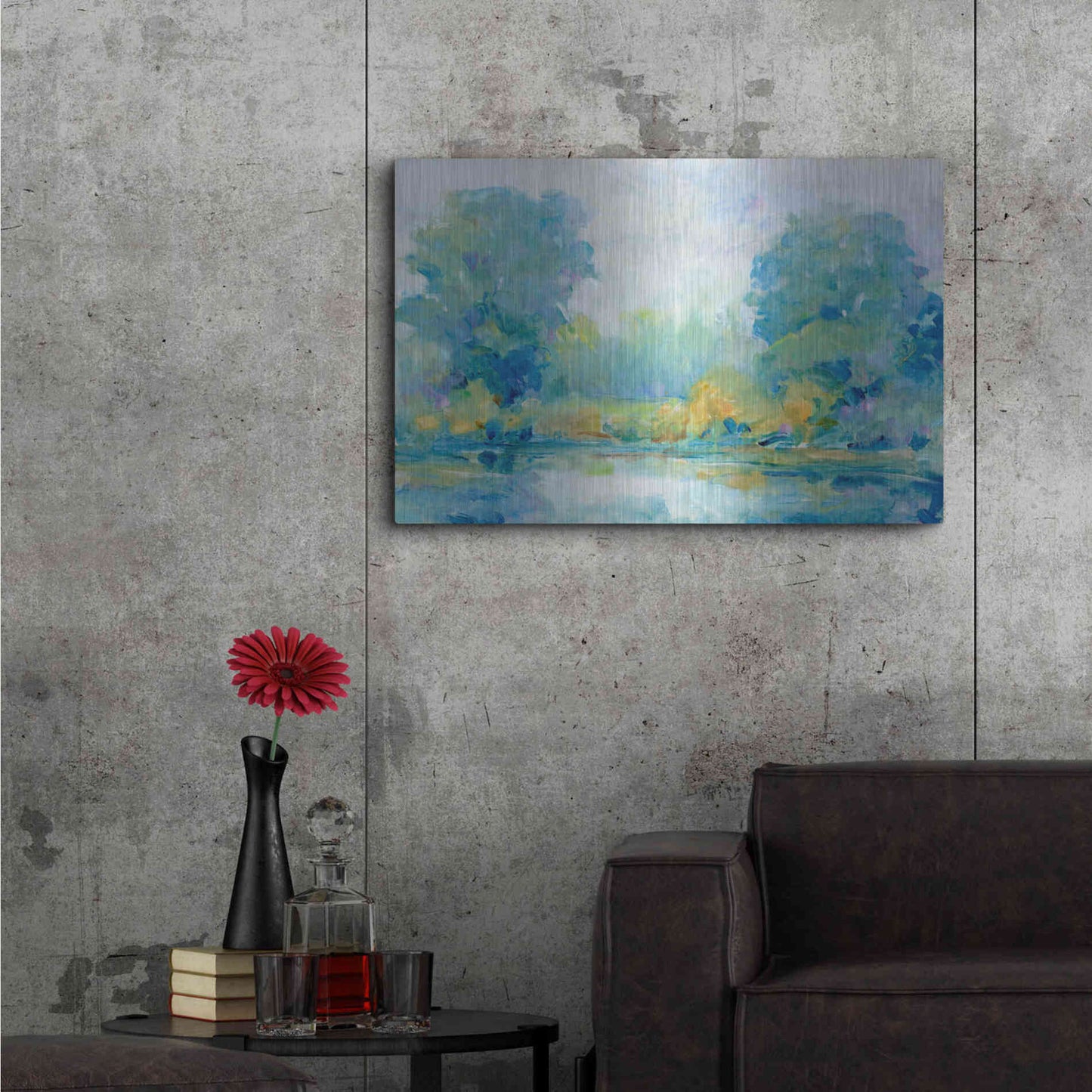 Luxe Metal Art 'Quiet Morning I' by Tim O'Toole, Metal Wall Art,36x24