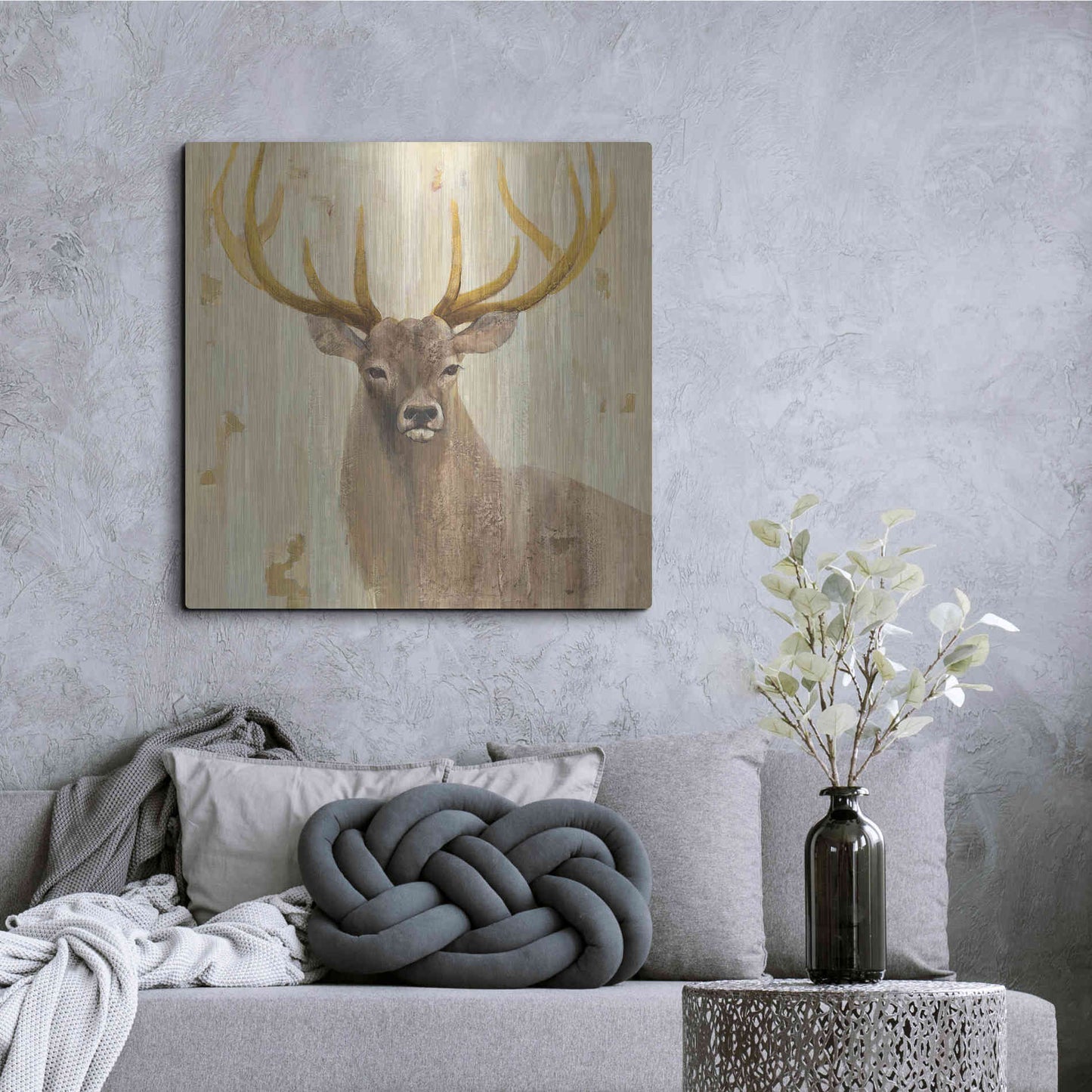 Luxe Metal Art 'Forest King' by Albena Hristova, Metal Wall Art,36x36