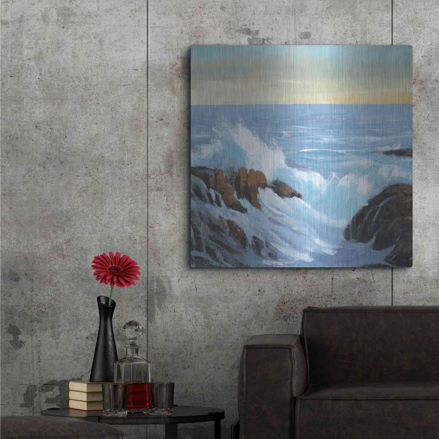 Luxe Metal Art 'Rip Tide II' by Tim O'Toole, Metal Wall Art,36x36