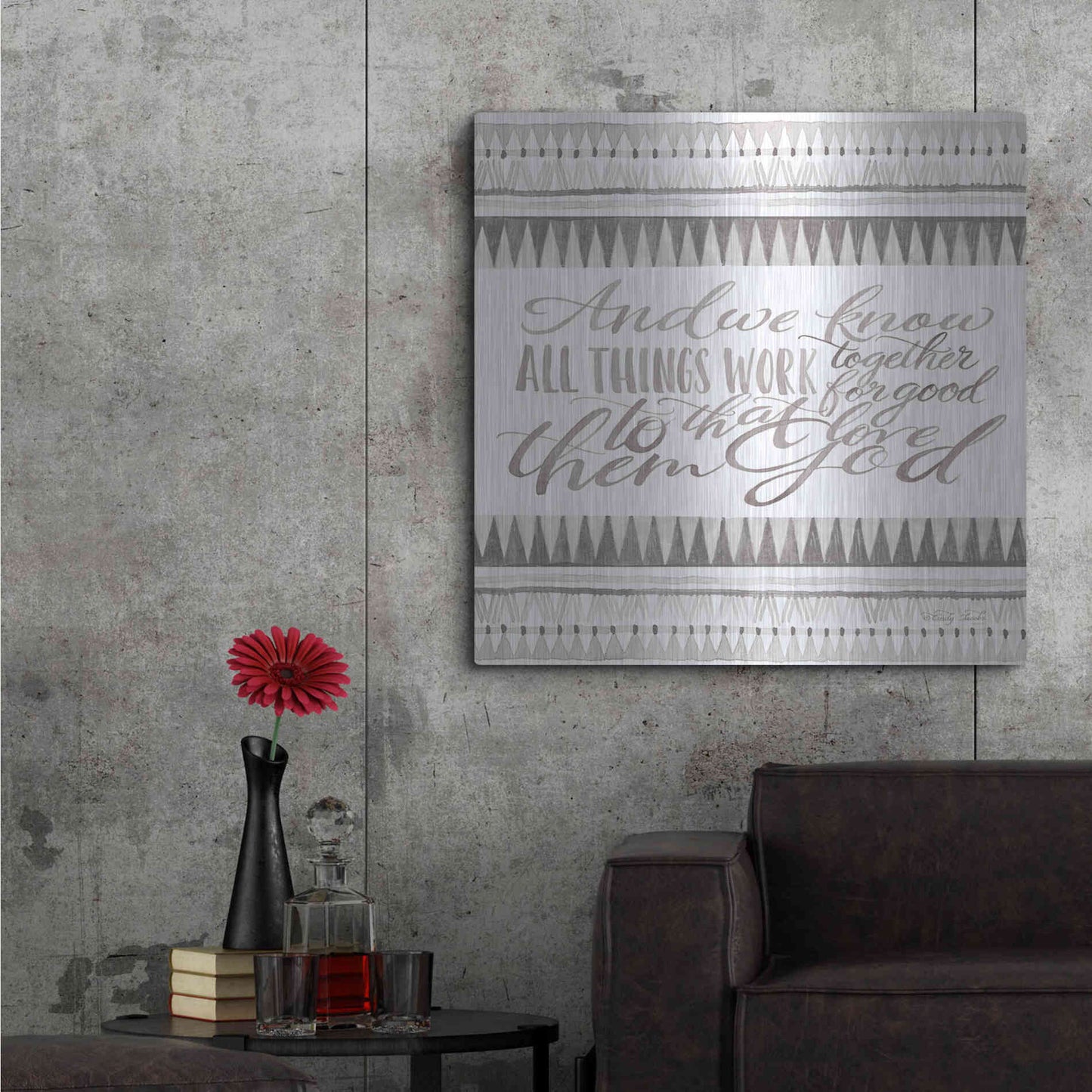 Luxe Metal Art 'All Things Work Together' by Cindy Jacobs, Metal Wall Art,36x36