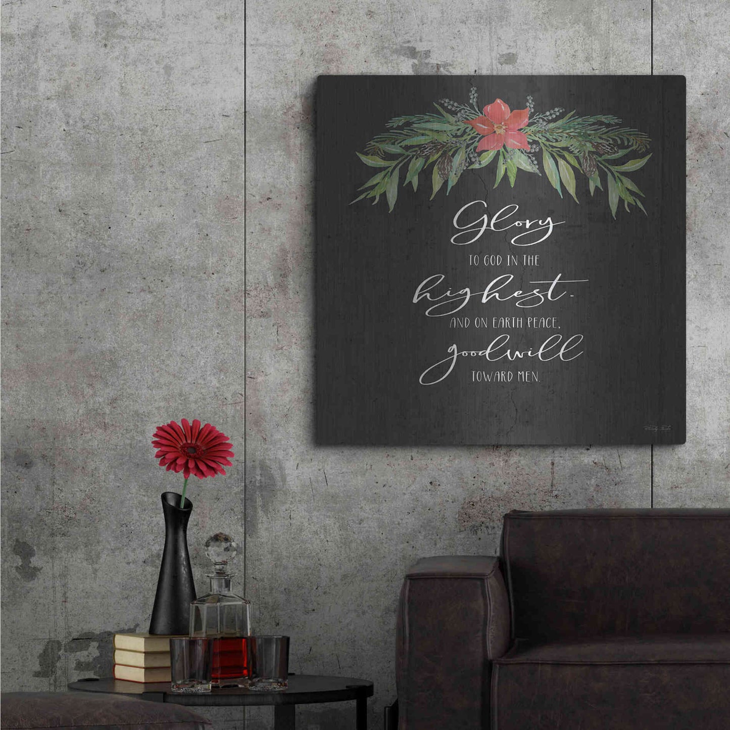 Luxe Metal Art 'Glory to God' by Cindy Jacobs, Metal Wall Art,36x36