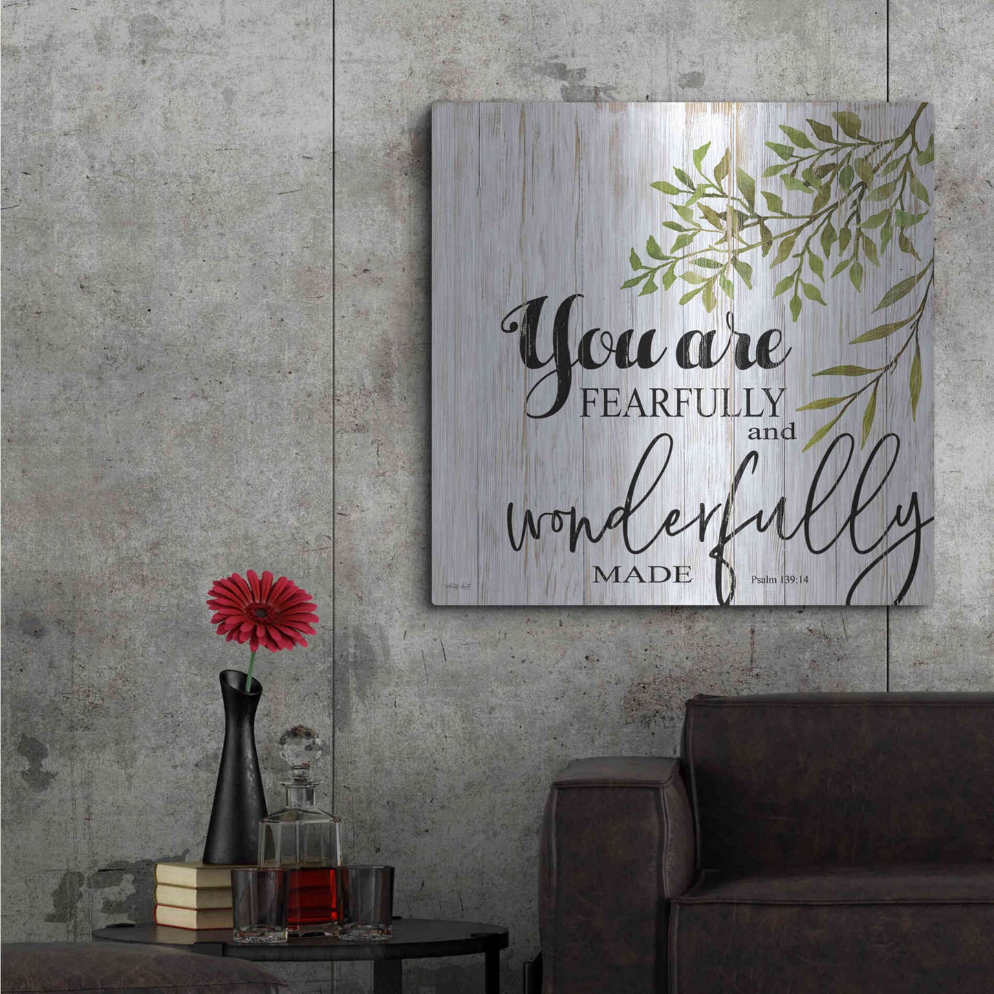 Luxe Metal Art 'You are Fearfully and Wonderfully Made' by Cindy Jacobs, Metal Wall Art,36x36