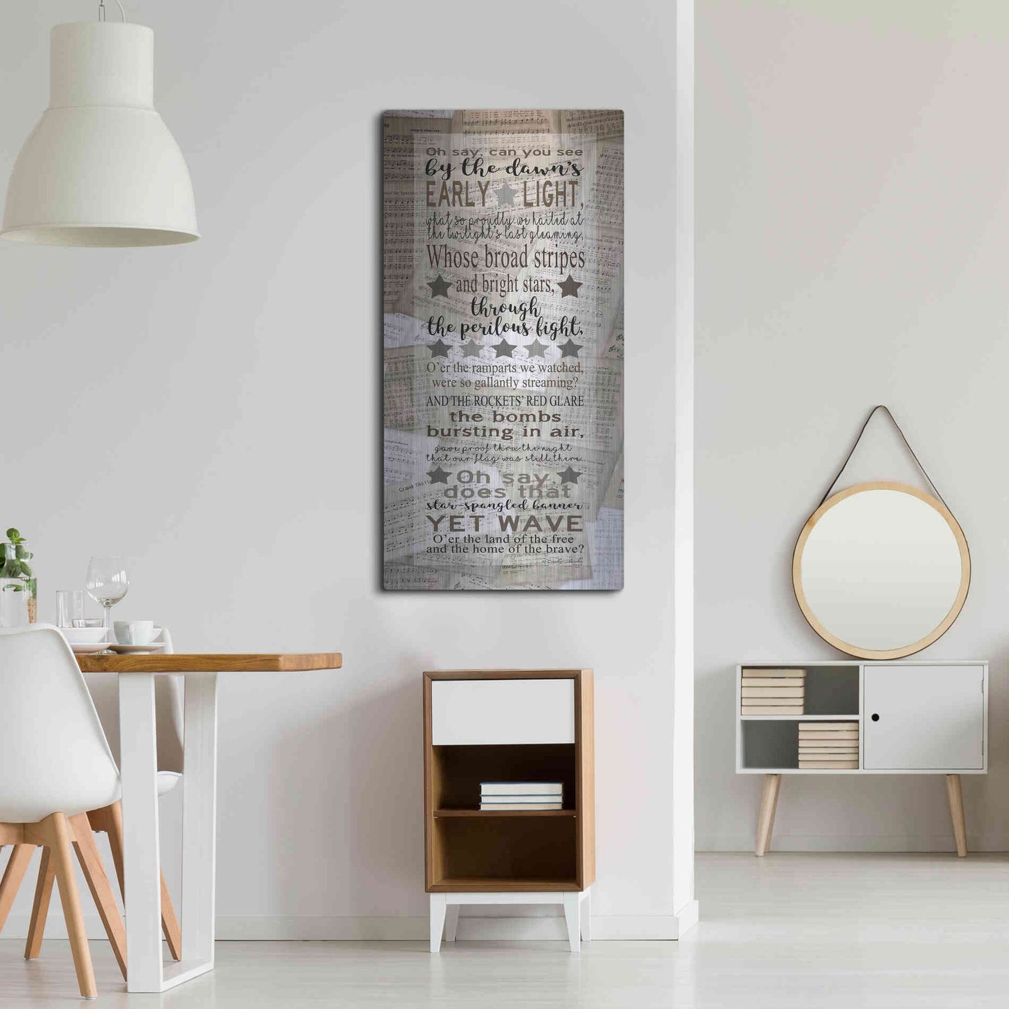 Luxe Metal Art 'Oh Say Can You See' by Cindy Jacobs, Metal Wall Art,24x48