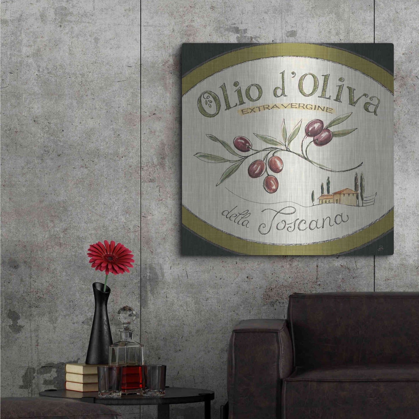 Luxe Metal Art 'Tuscan Flavor VI' by Daphne Brissonet, Metal Wall Art,36x36