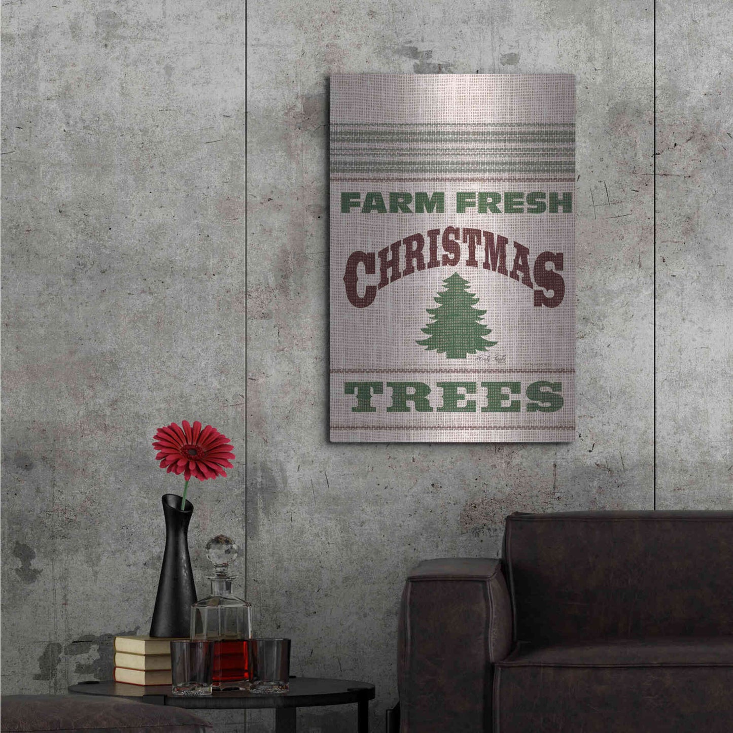 Luxe Metal Art 'Farm Fresh Christmas Trees' by Cindy Jacobs, Metal Wall Art,24x36