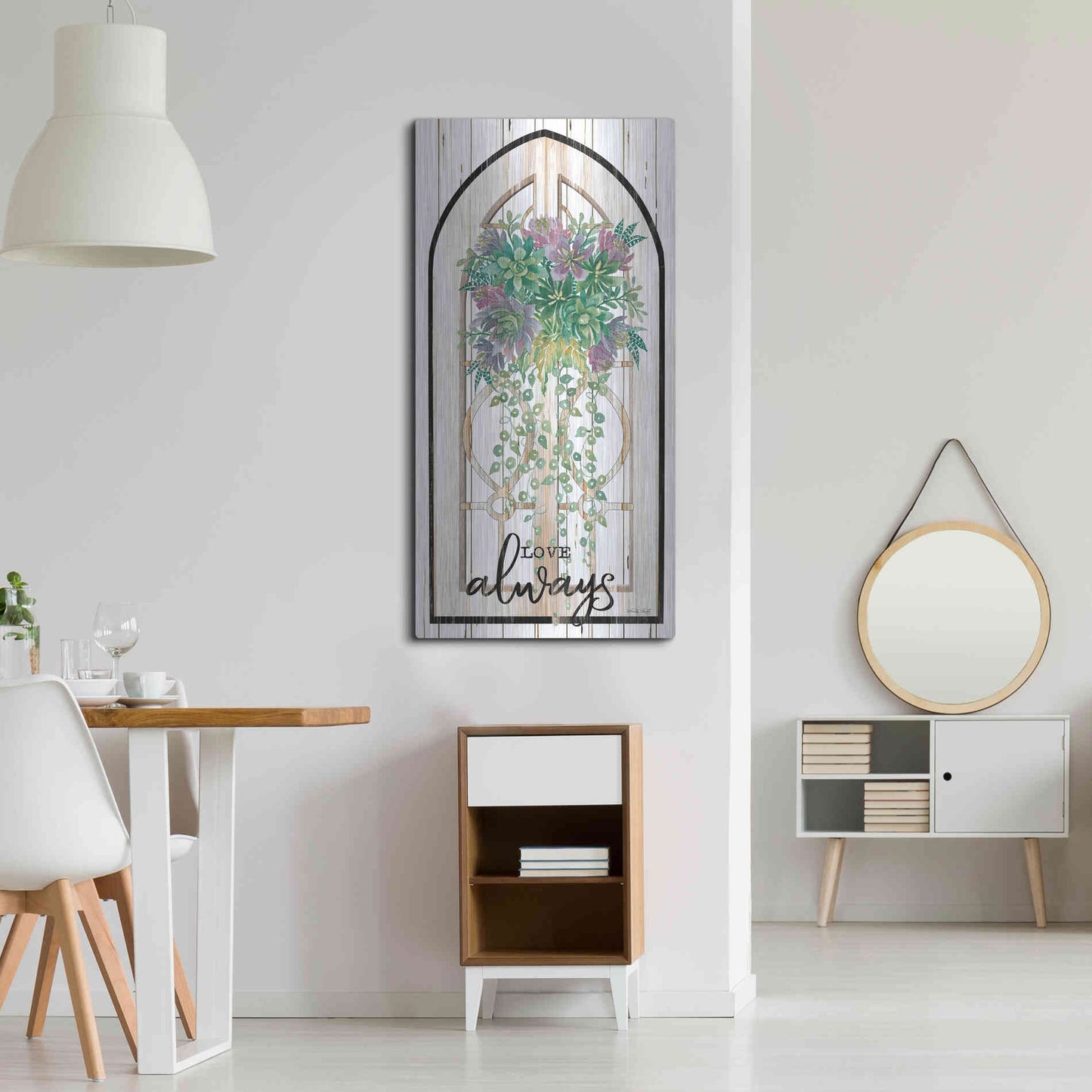 Luxe Metal Art 'Love Always' by Cindy Jacobs, Metal Wall Art,24x48