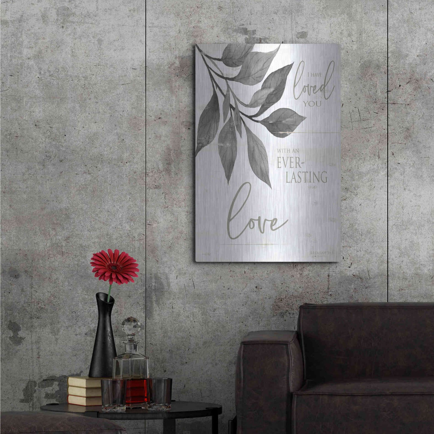 Luxe Metal Art 'I Have Loved You' by Cindy Jacobs, Metal Wall Art,24x36