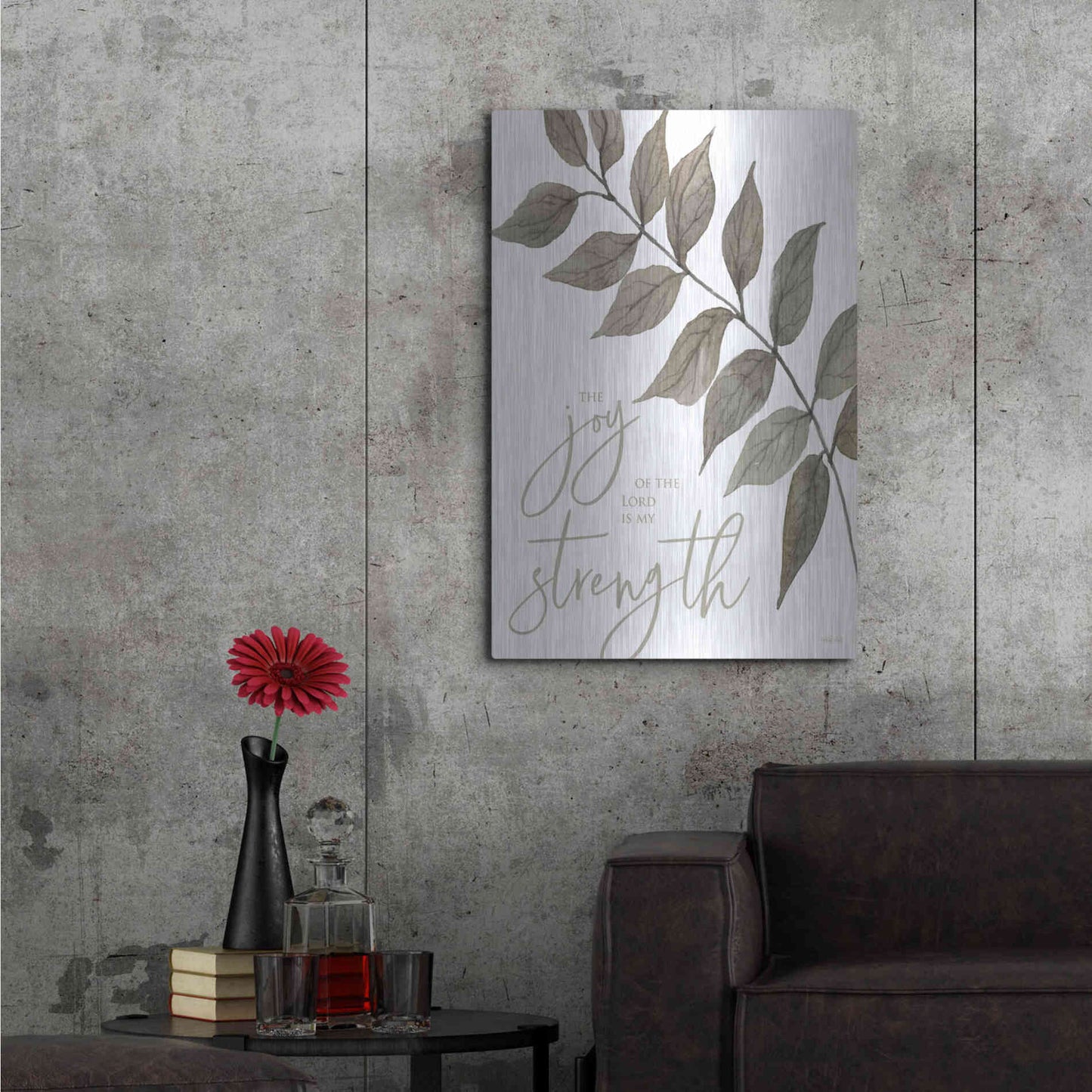 Luxe Metal Art 'The Lord is My Strength' by Cindy Jacobs, Metal Wall Art,24x36