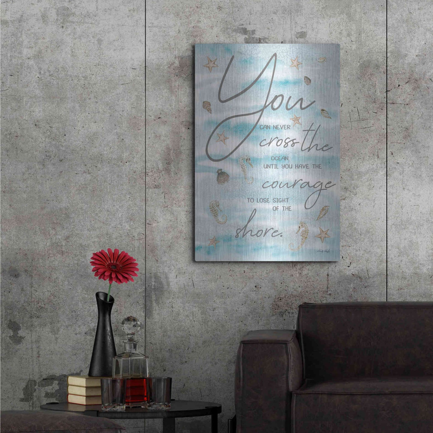 Luxe Metal Art 'You Can Never...' by Cindy Jacobs, Metal Wall Art,24x36