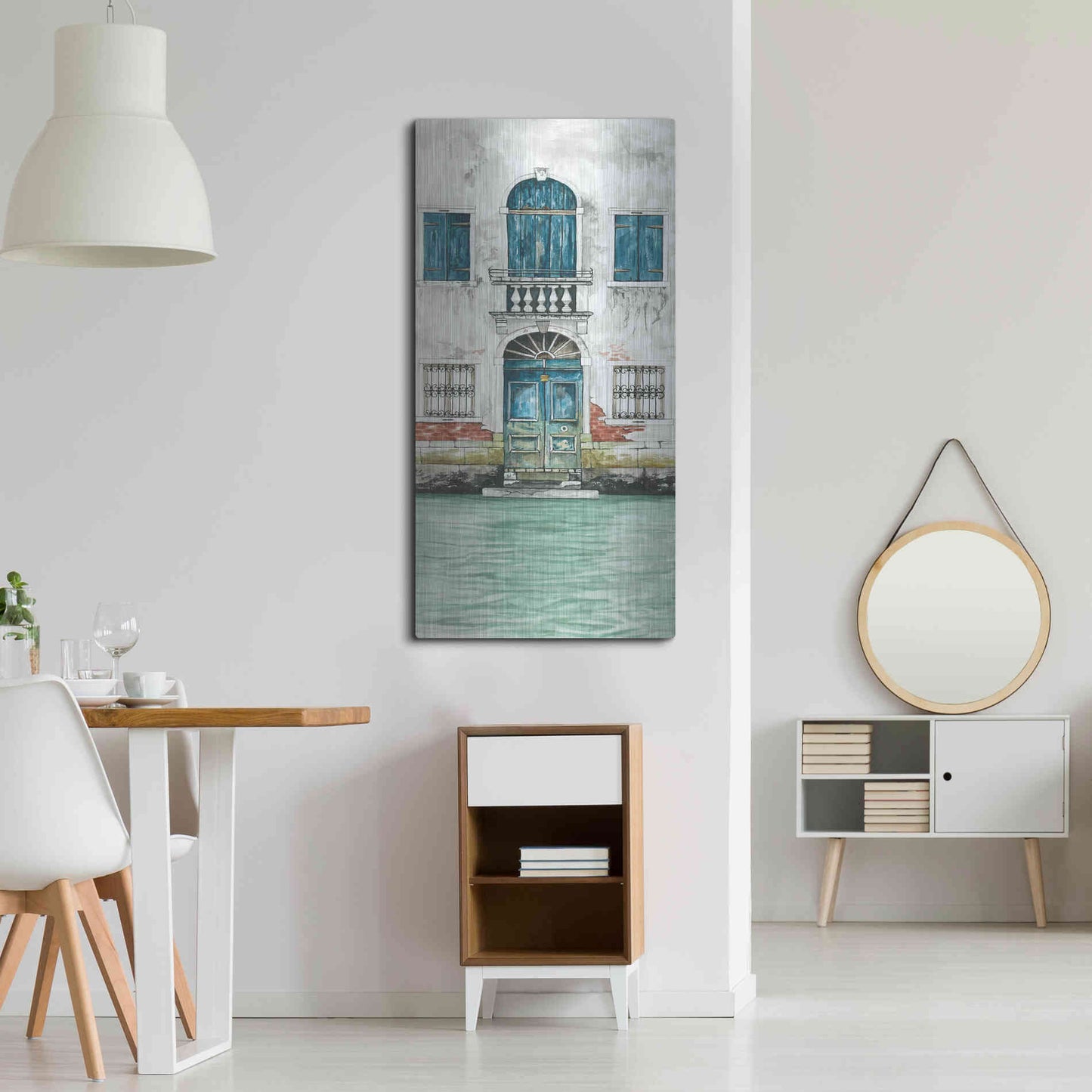 Luxe Metal Art 'Grand Canal II' by Cindy Jacobs, Metal Wall Art,24x48