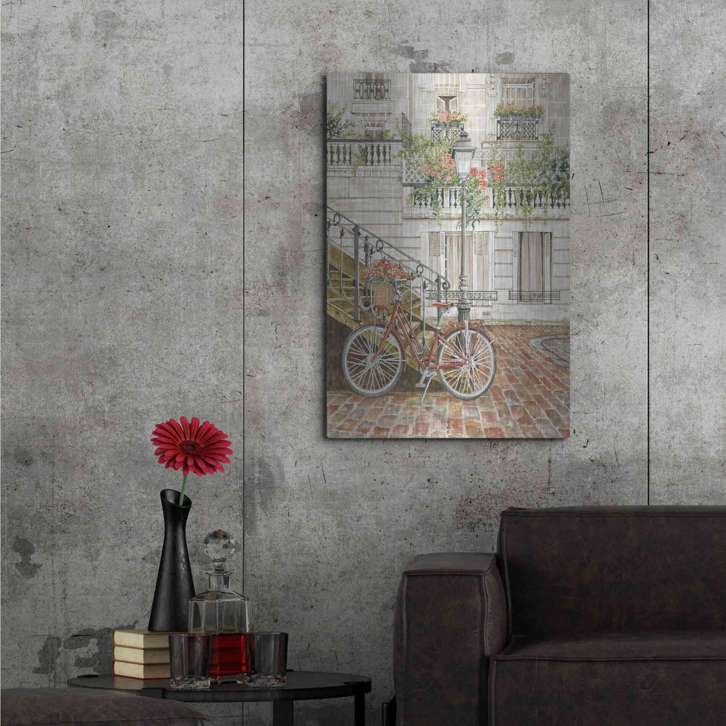 Luxe Metal Art 'Cobblestone Charm' by Cindy Jacobs, Metal Wall Art,24x36