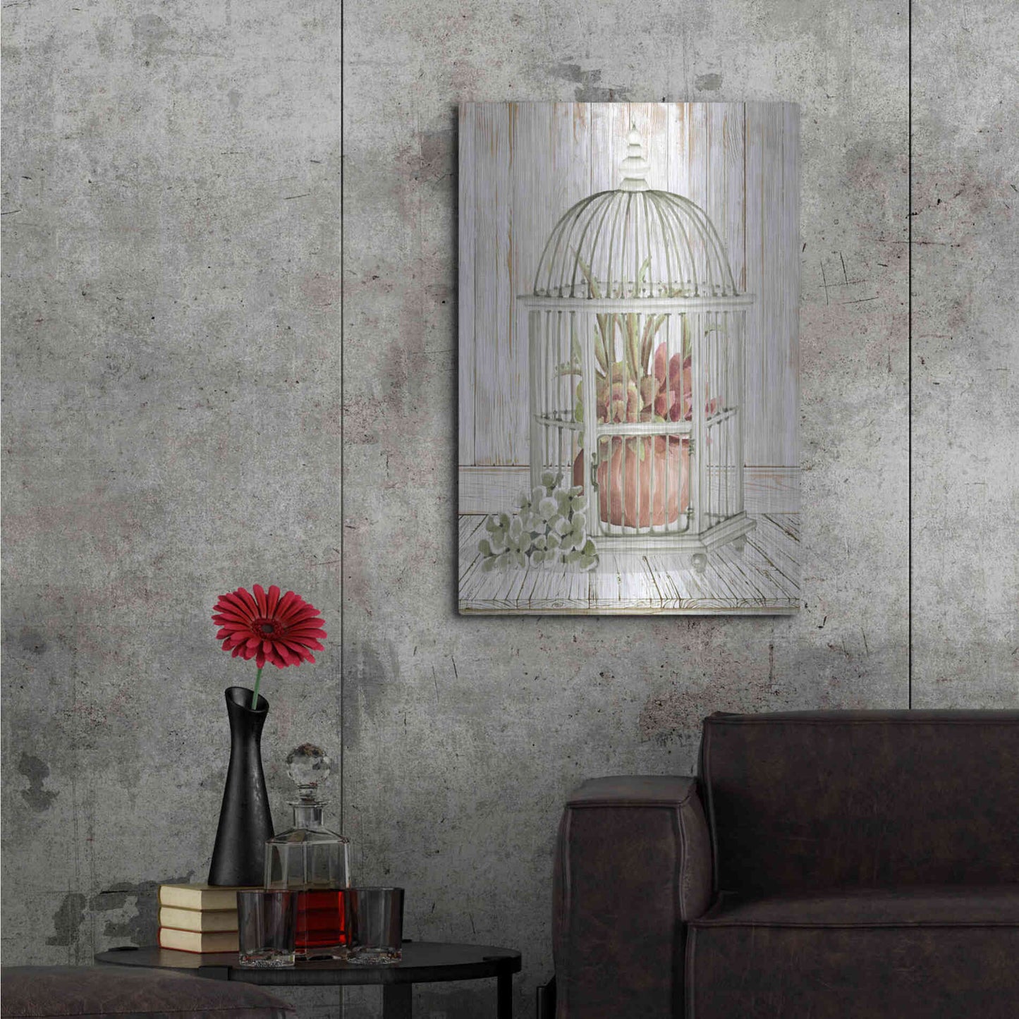 Luxe Metal Art 'Caged Beauty II' by Cindy Jacobs, Metal Wall Art,24x36