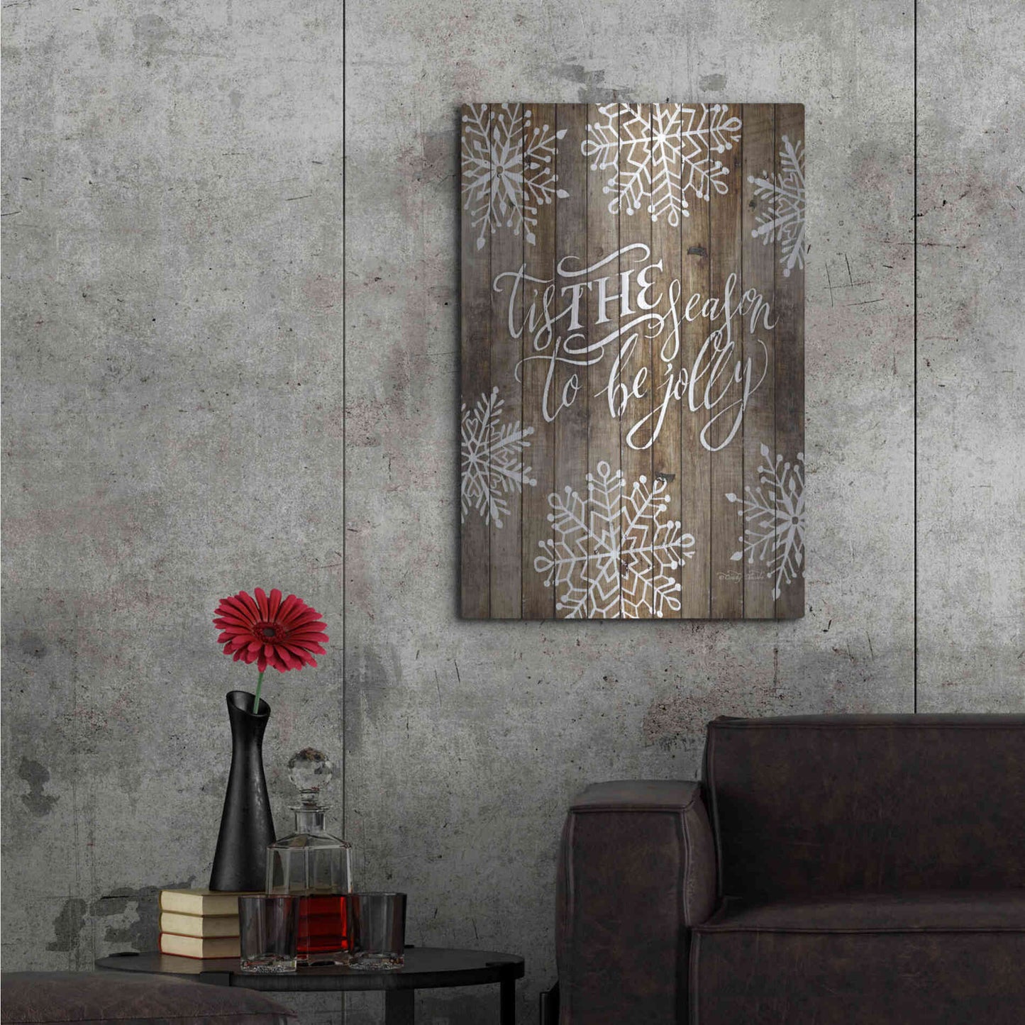 Luxe Metal Art 'Tis the Season Snowflakes' by Cindy Jacobs, Metal Wall Art,24x36