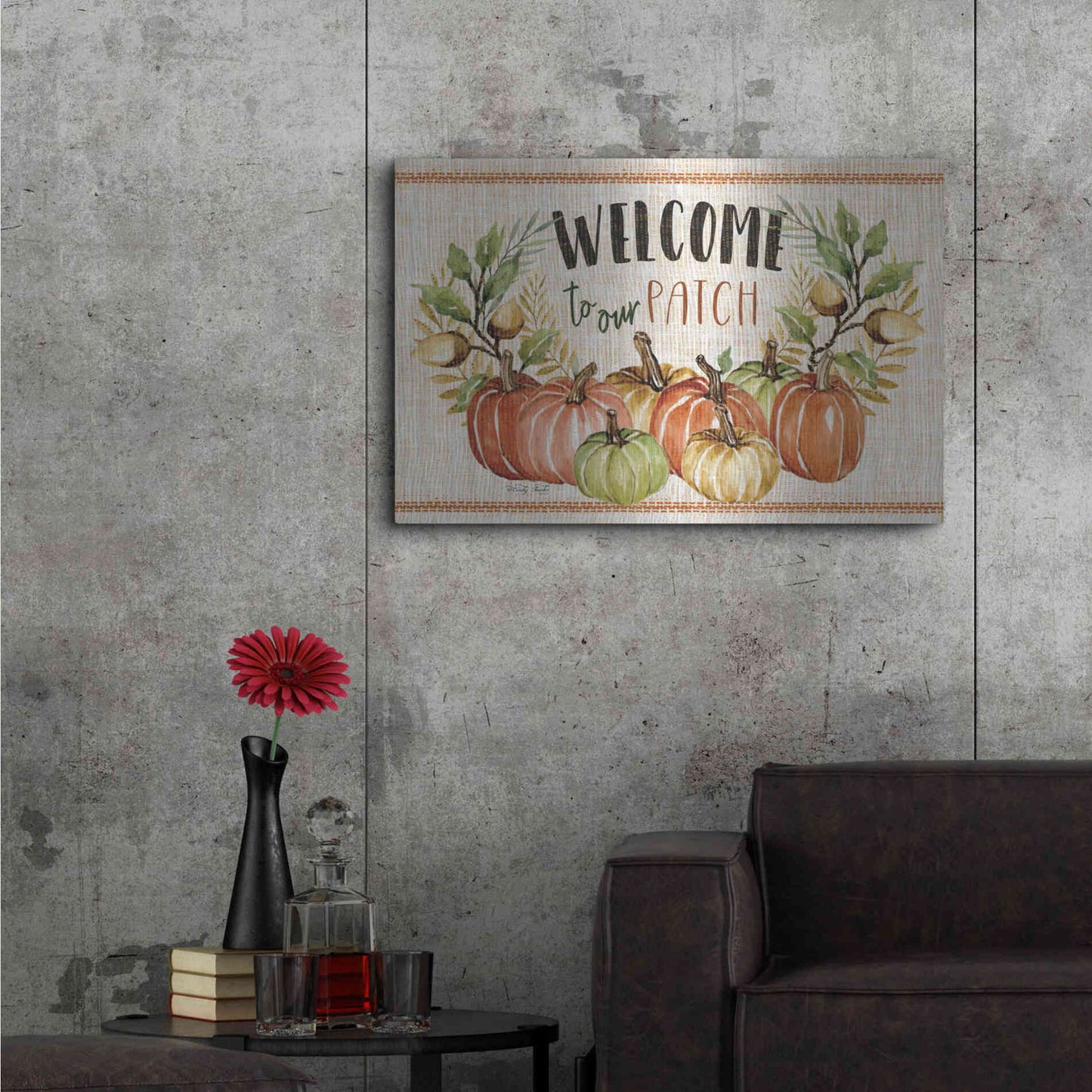 Luxe Metal Art 'Welcome to Our Patch' by Cindy Jacobs, Metal Wall Art,36x24