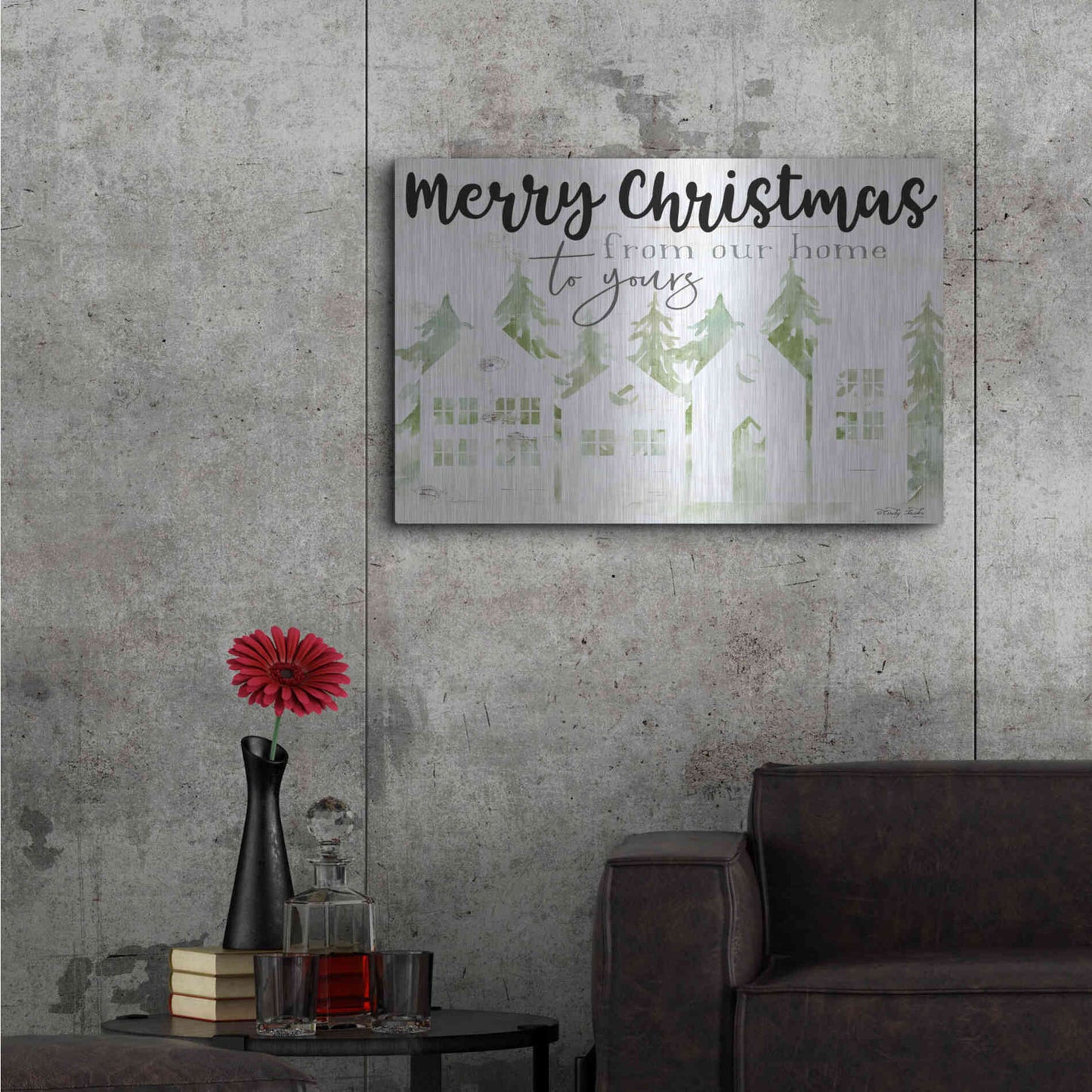 Luxe Metal Art 'From Our Home' by Cindy Jacobs, Metal Wall Art,36x24