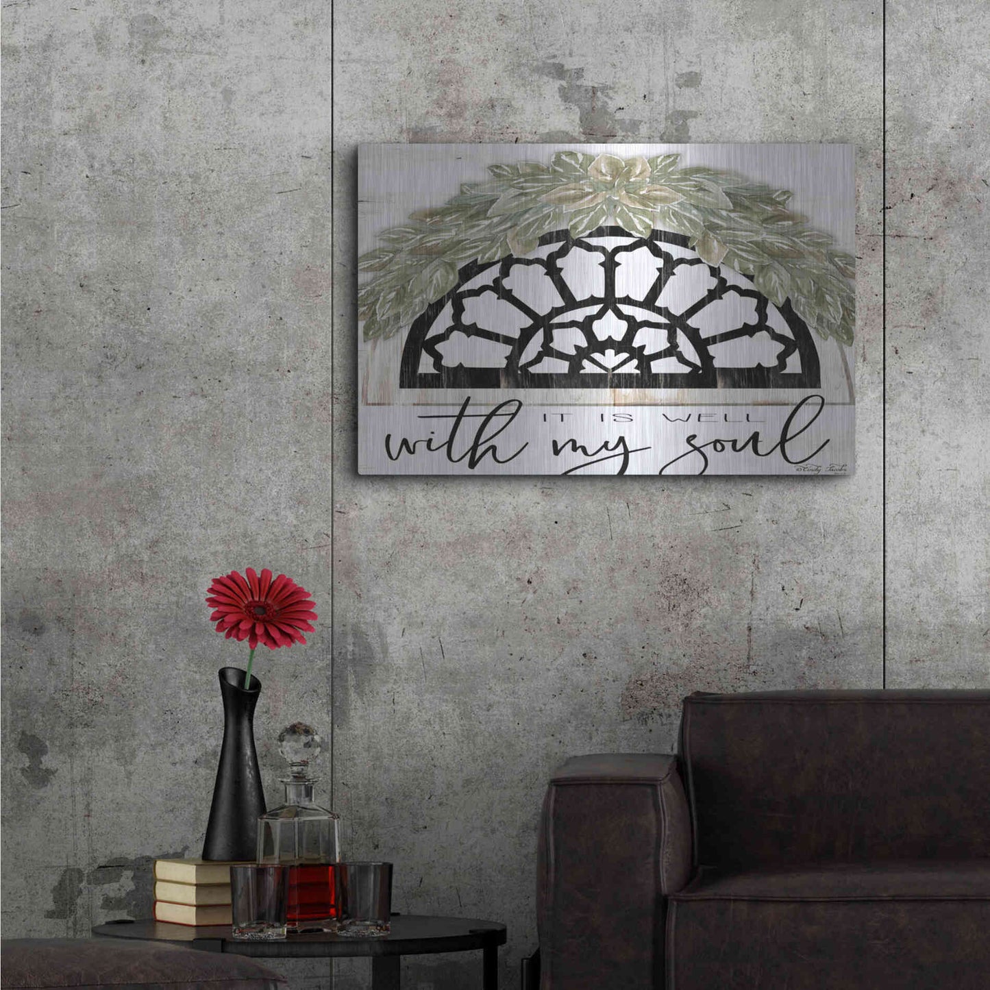 Luxe Metal Art 'With My Soul' by Cindy Jacobs, Metal Wall Art,36x24