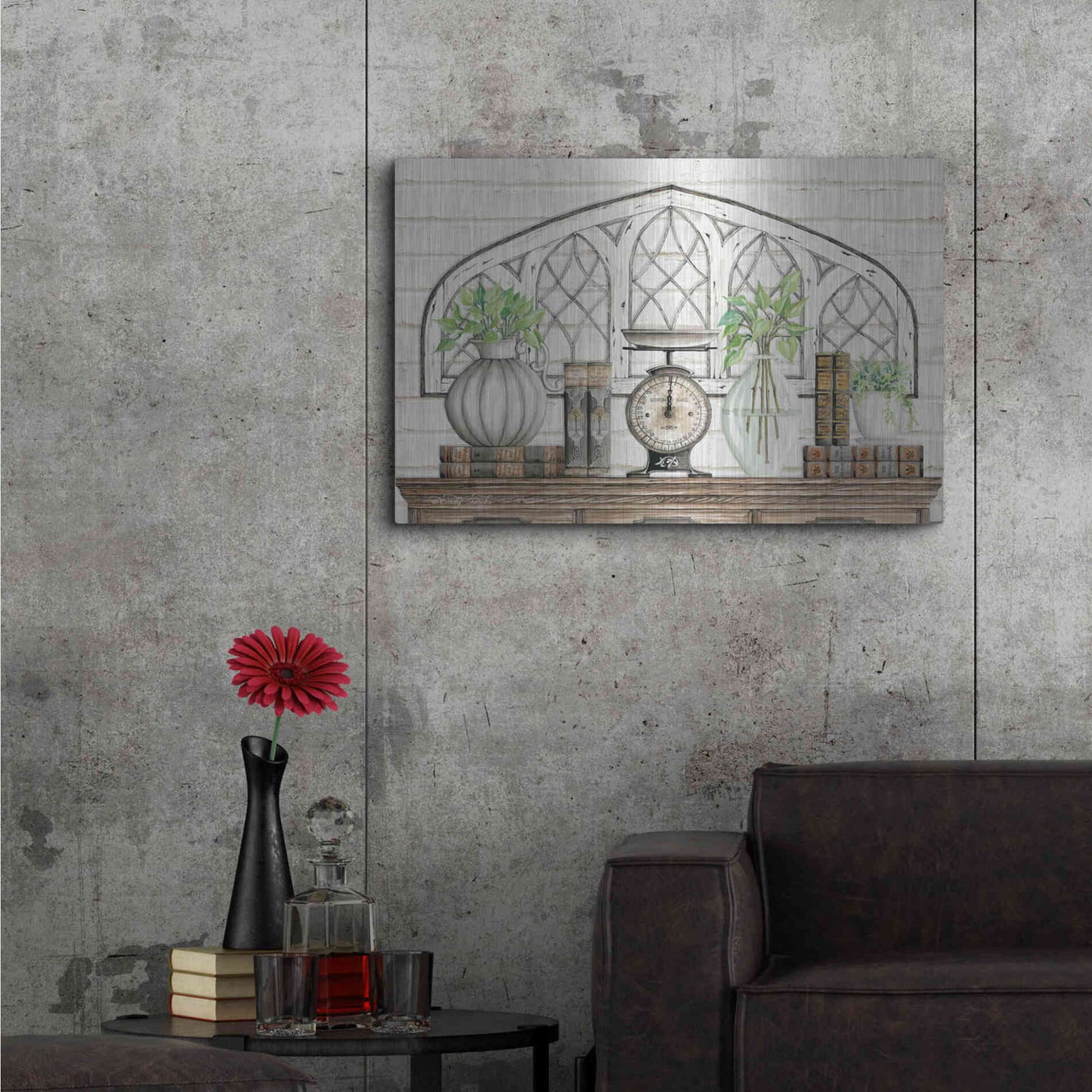 Luxe Metal Art 'All Things Near and Dear II' by Cindy Jacobs, Metal Wall Art,36x24