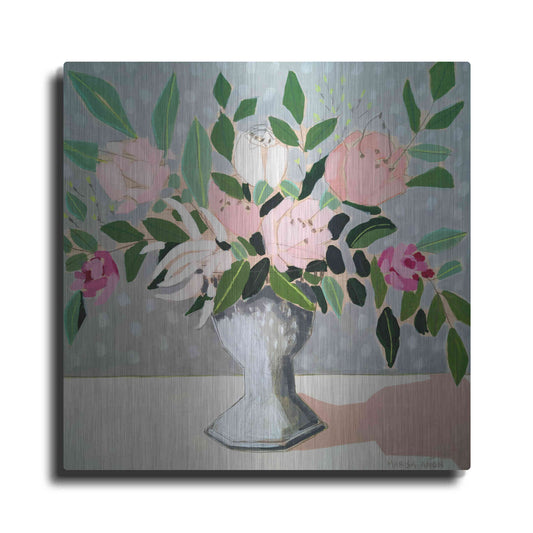 Luxe Metal Art 'Spring Florals 1' by Marisa Anon, Metal Wall Art