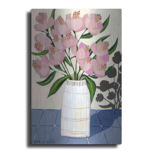 Luxe Metal Art 'Spring Florals 5' by Marisa Anon, Metal Wall Art