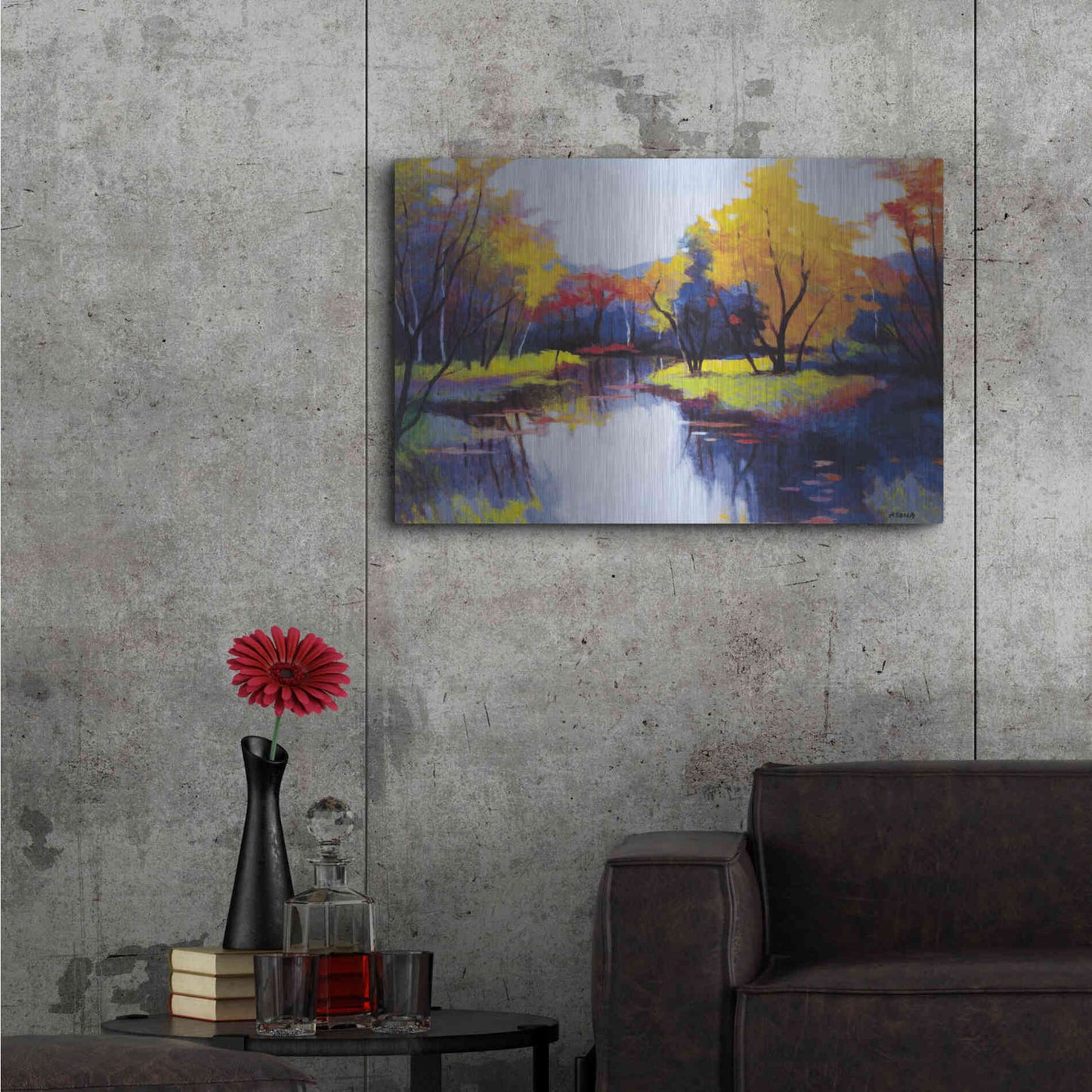 Luxe Metal Art 'Daybreak' by Tadashi Asoma, Metal Wall Art,36x24