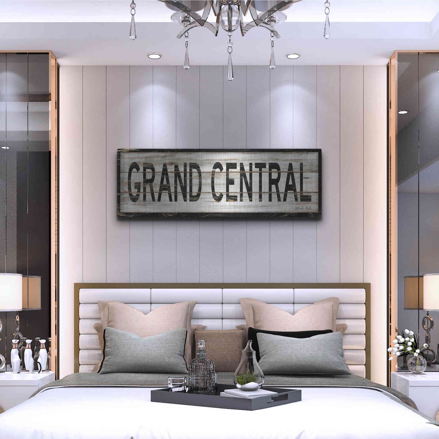 Luxe Metal Art 'Grand Central' by Cindy Jacobs, Metal Wall Art,48x16