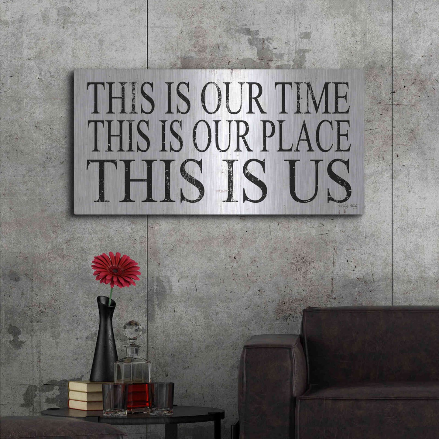 Luxe Metal Art 'This is Our..' by Cindy Jacobs, Metal Wall Art,48x24