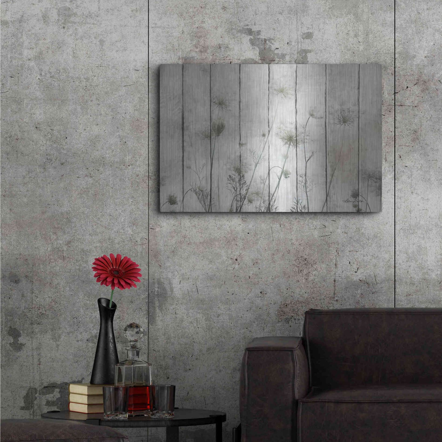 Luxe Metal Art 'Queen Anne' by Lori Deiter, Metal Wall Art,36x24