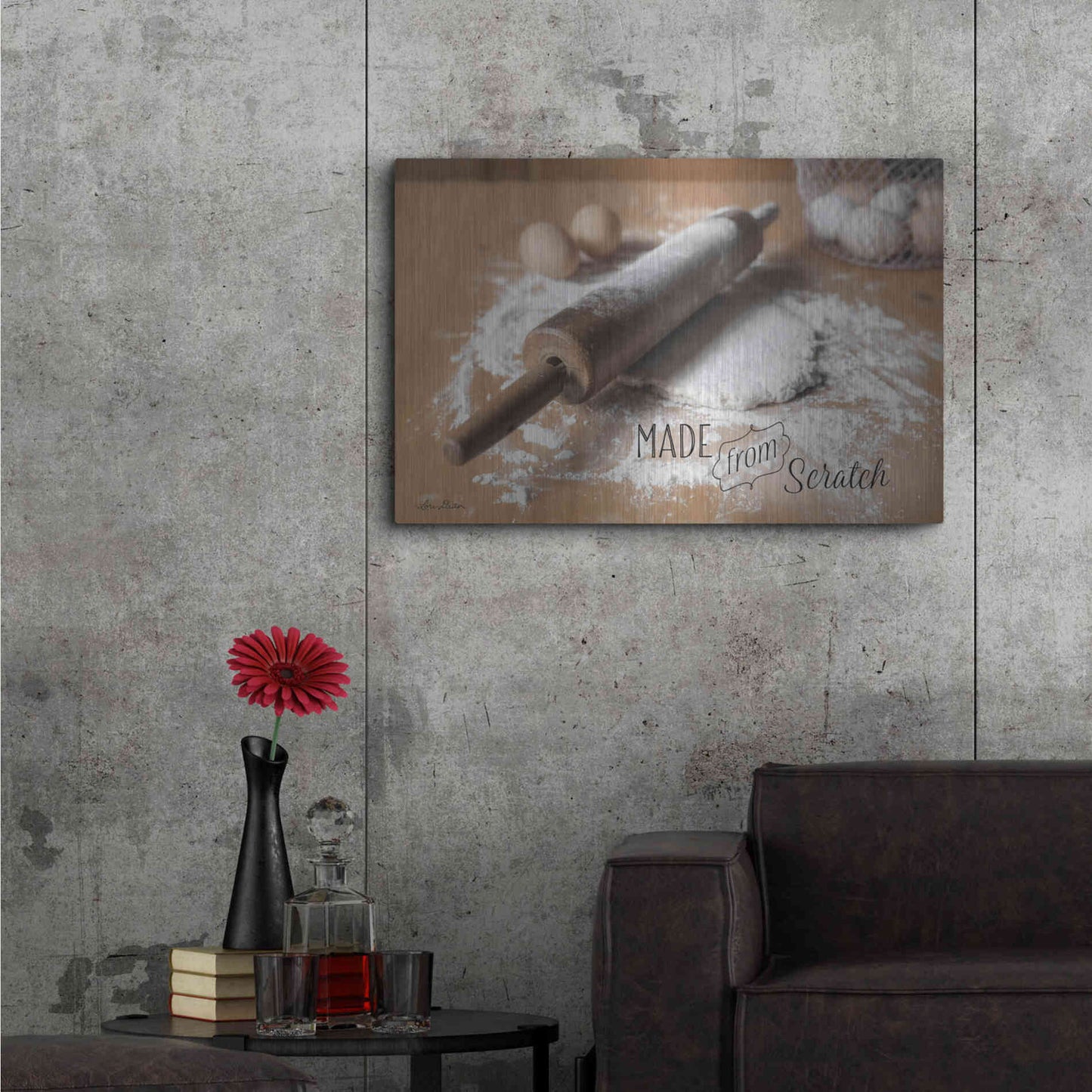 Luxe Metal Art 'Made from Scratch' by Lori Deiter, Metal Wall Art,36x24