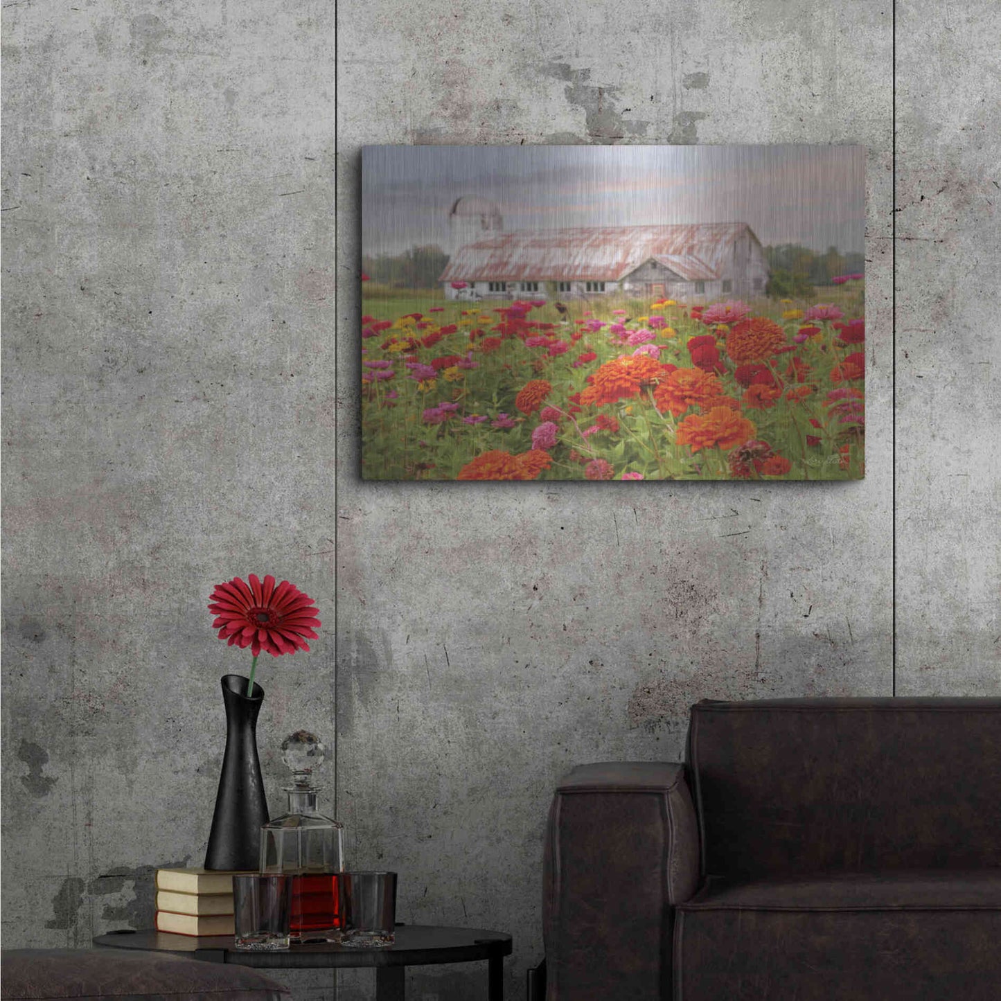 Luxe Metal Art 'Vermont Flowers' by Lori Deiter, Metal Wall Art,36x24
