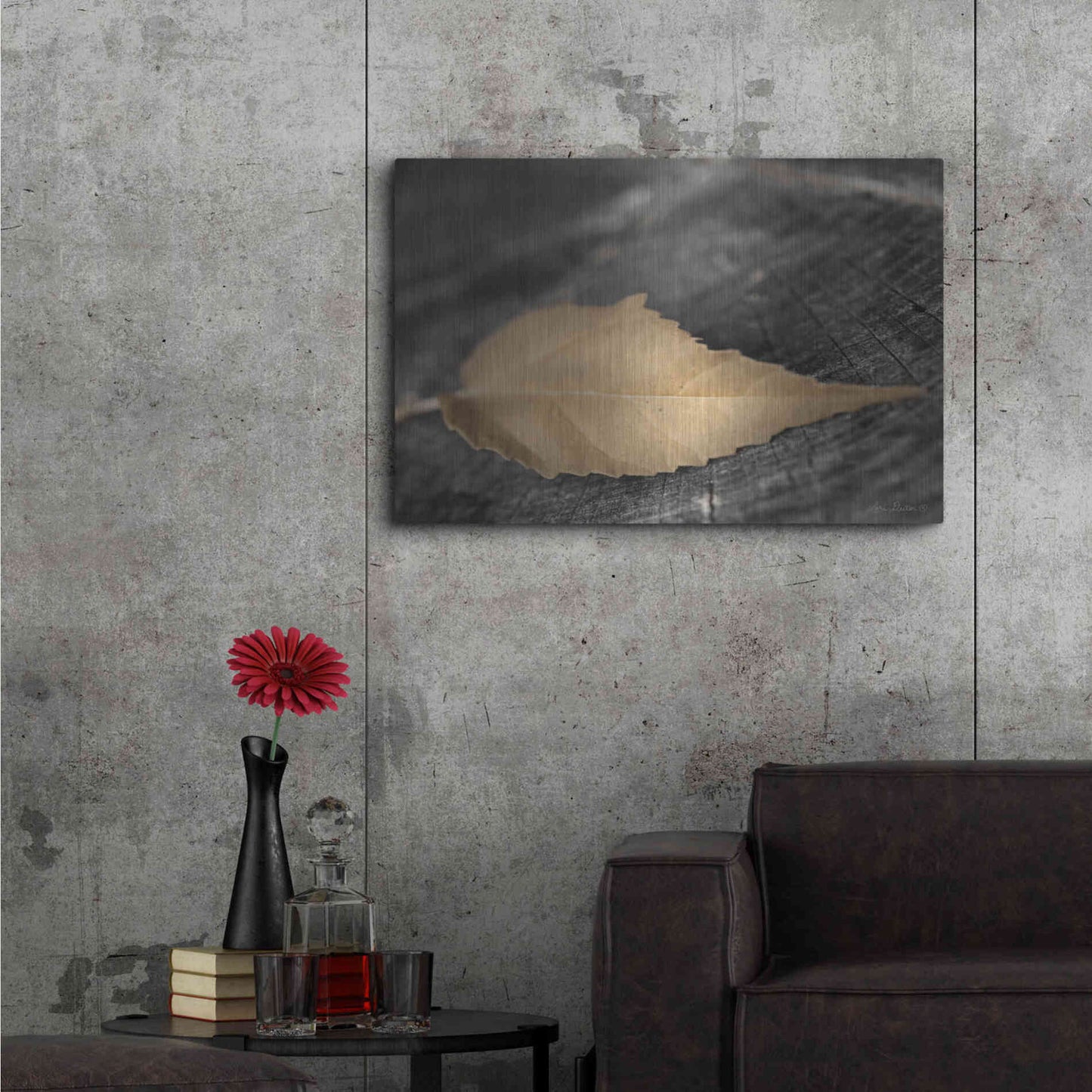 Luxe Metal Art 'Natural Gold Leaf' by Lori Deiter, Metal Wall Art,36x24