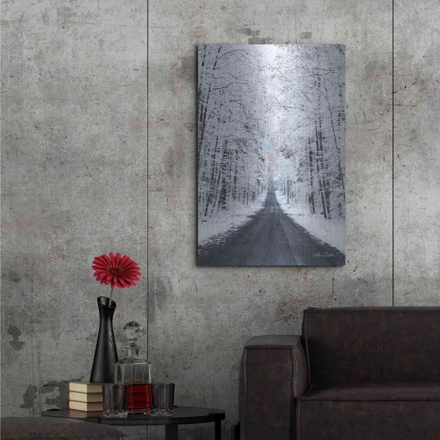 Luxe Metal Art 'All Roads Lead Home' by Lori Deiter, Metal Wall Art,24x36
