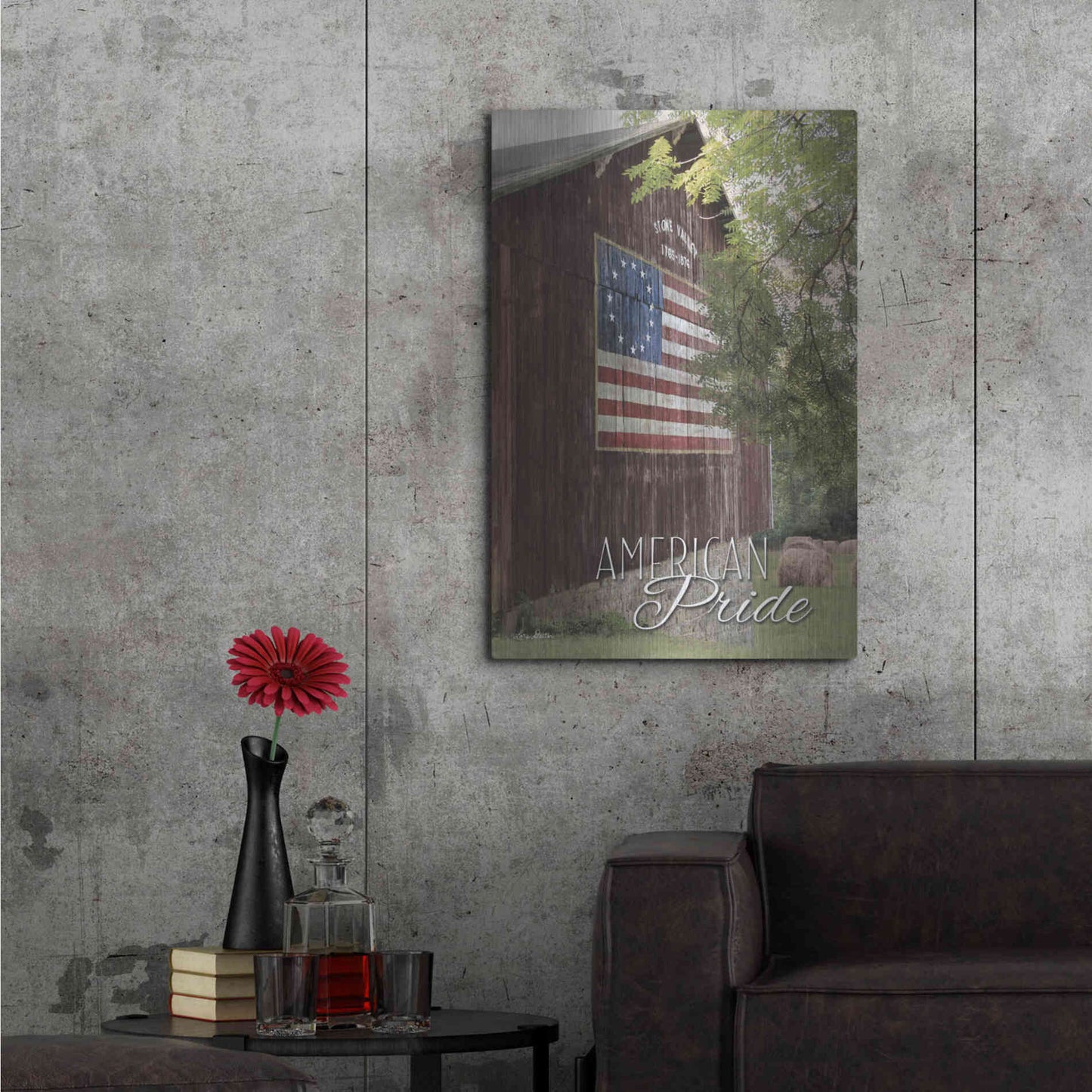 Luxe Metal Art 'American Pride' by Lori Deiter, Metal Wall Art,24x36