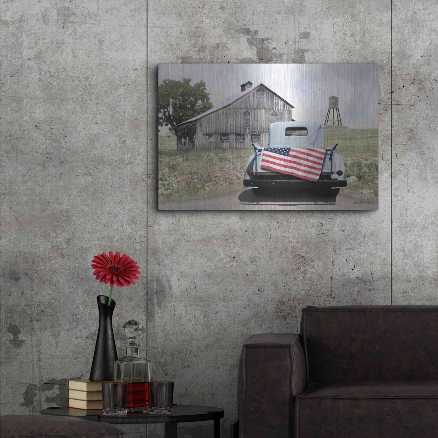 Luxe Metal Art 'American Tailgating' by Lori Deiter, Metal Wall Art,36x24