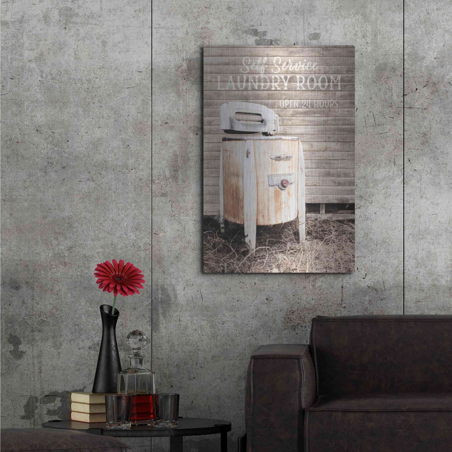 Luxe Metal Art 'Laundry Room' by Lori Deiter, Metal Wall Art,24x36