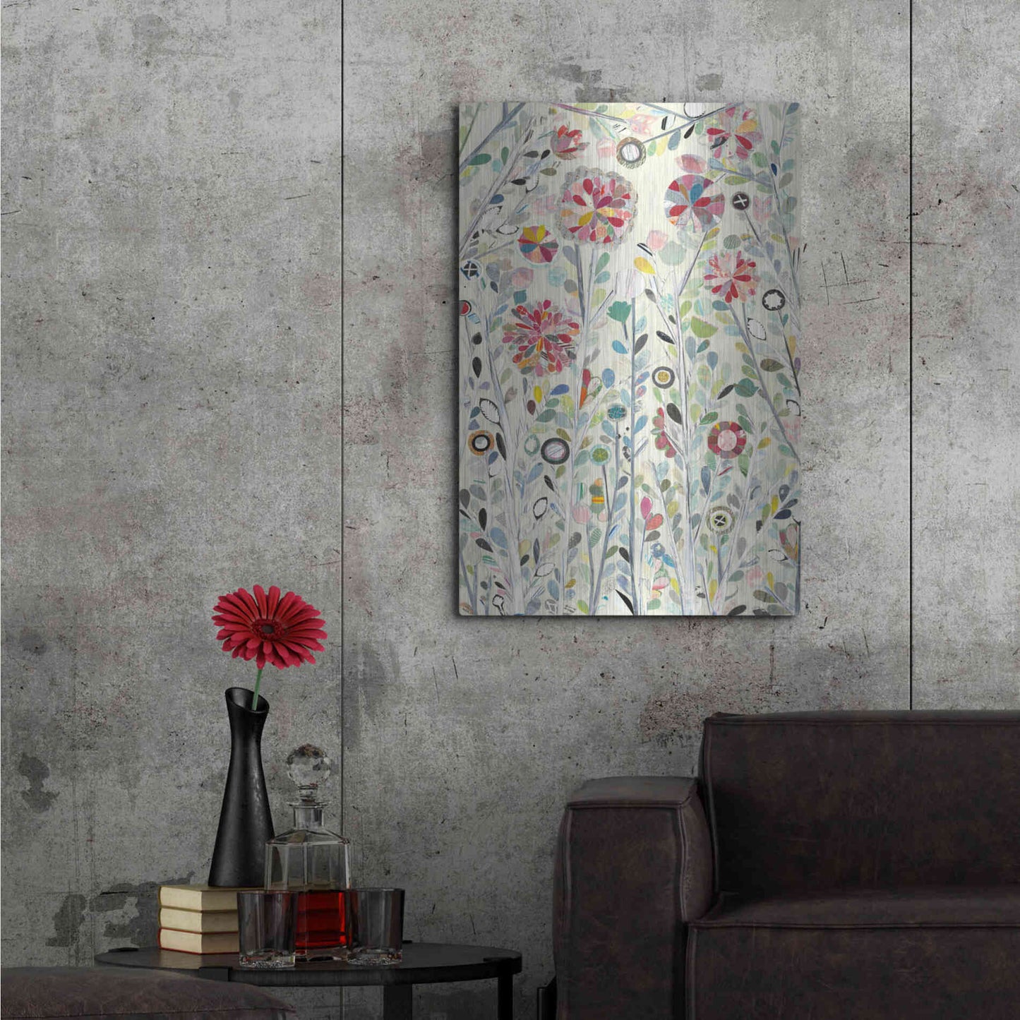 Luxe Metal Art 'Spring Blossoms' by Candra Boggs, Metal Wall Art,24x36