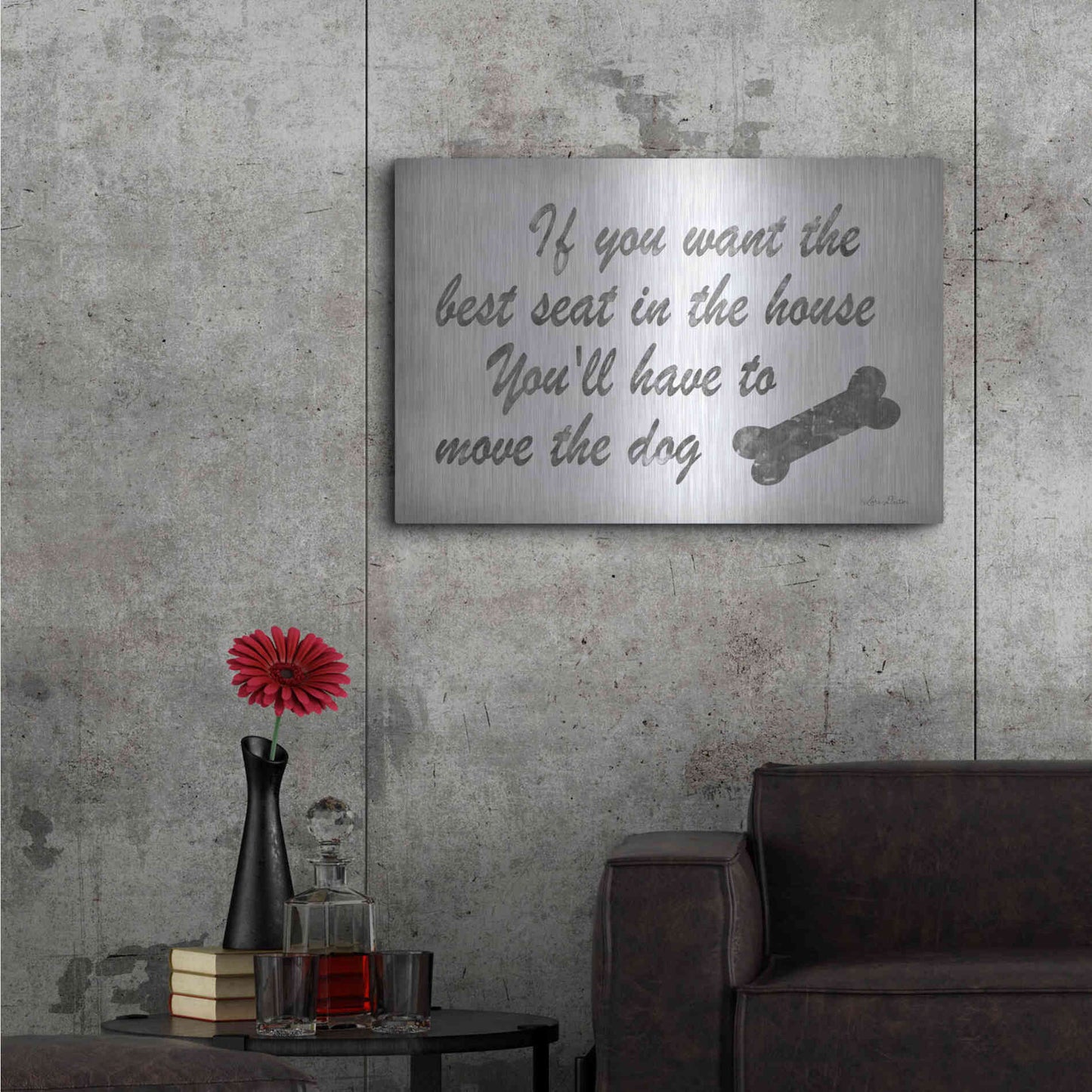 Luxe Metal Art 'The Best Seat' by Lori Deiter, Metal Wall Art,36x24