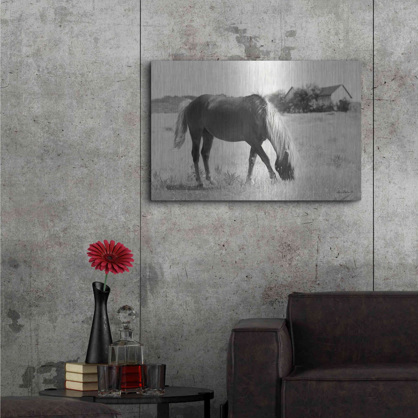 Luxe Metal Art 'Summer Grazing' by Lori Deiter, Metal Wall Art,36x24