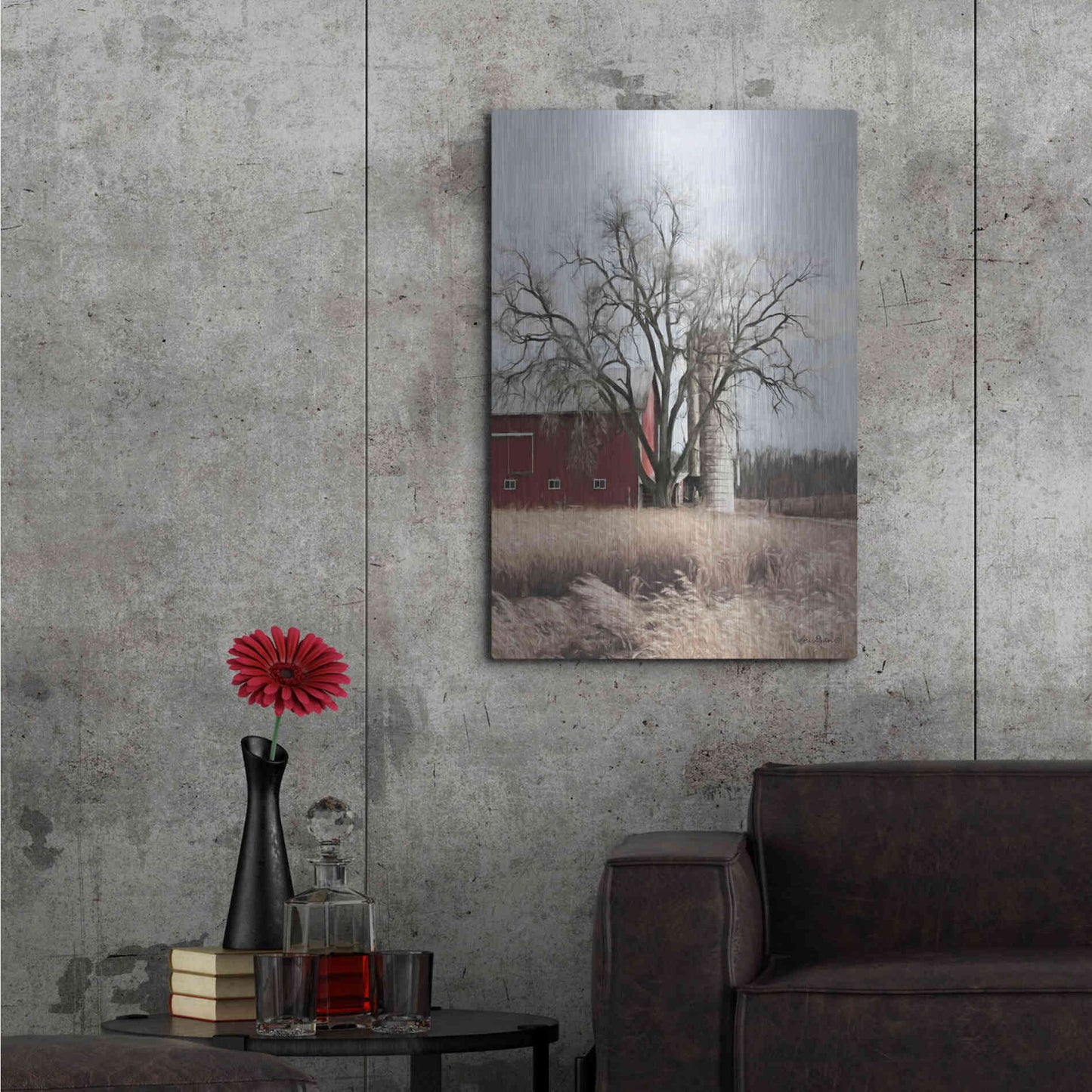 Luxe Metal Art 'Painted Silo' by Lori Deiter, Metal Wall Art,24x36