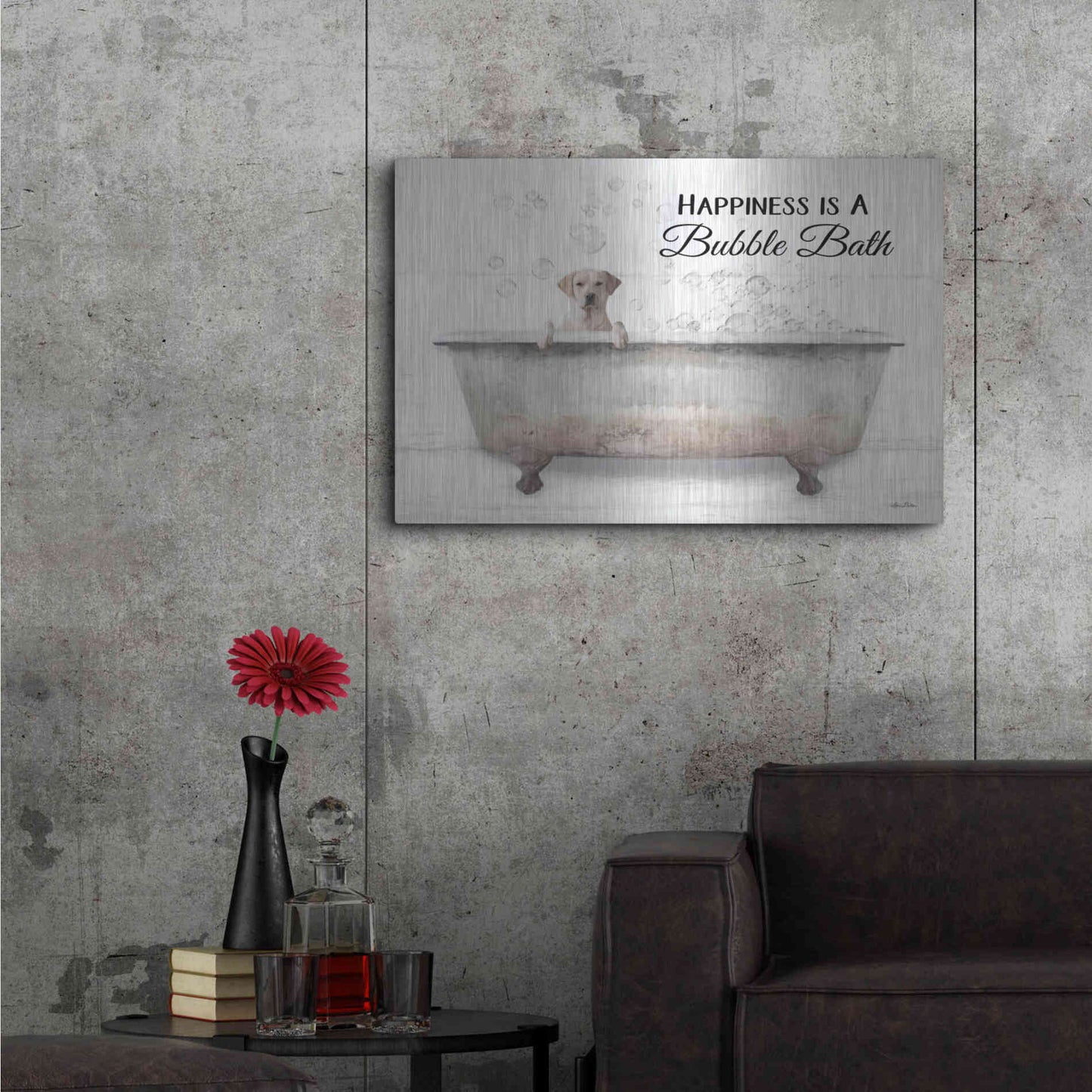 Luxe Metal Art 'Bubble Bath' by Lori Deiter, Metal Wall Art,36x24