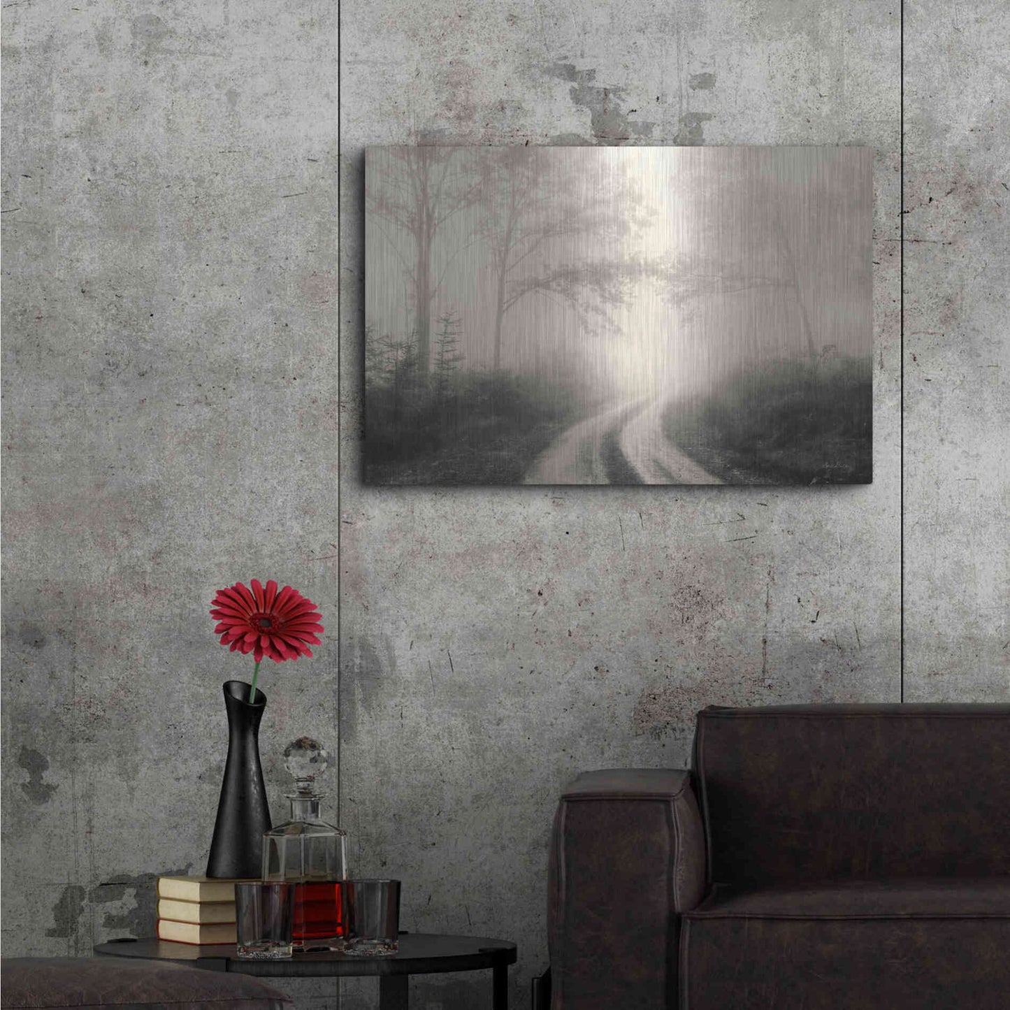 Luxe Metal Art 'Bleached Wood Lands' by Lori Deiter, Metal Wall Art,36x24