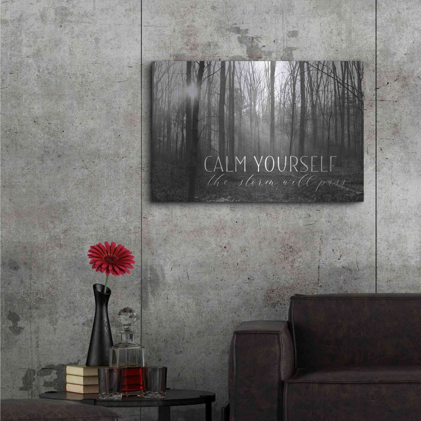 Luxe Metal Art 'Calm Yourself' by Lori Deiter, Metal Wall Art,36x24