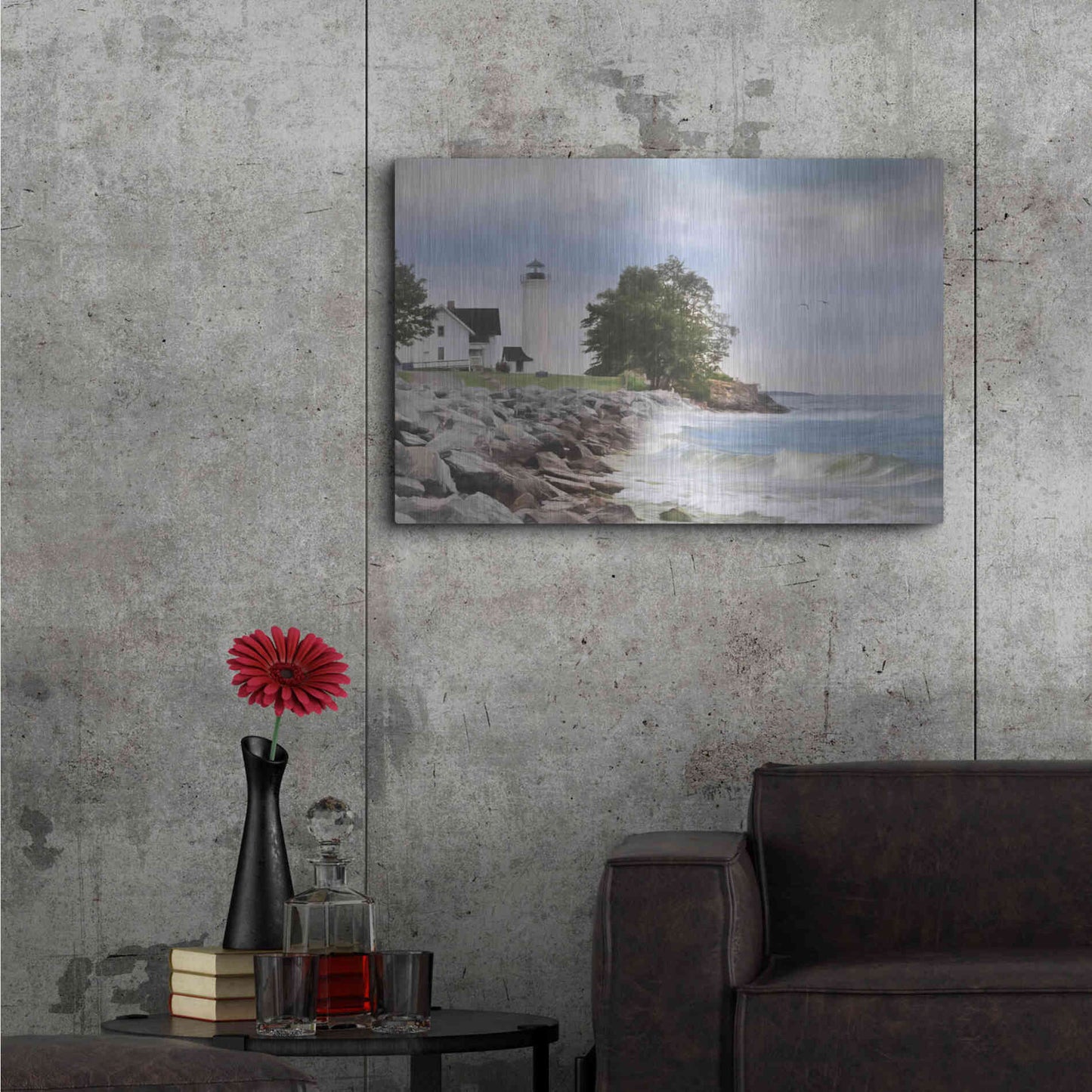 Luxe Metal Art 'Afternoon at Tibbetts Point' by Lori Deiter, Metal Wall Art,36x24