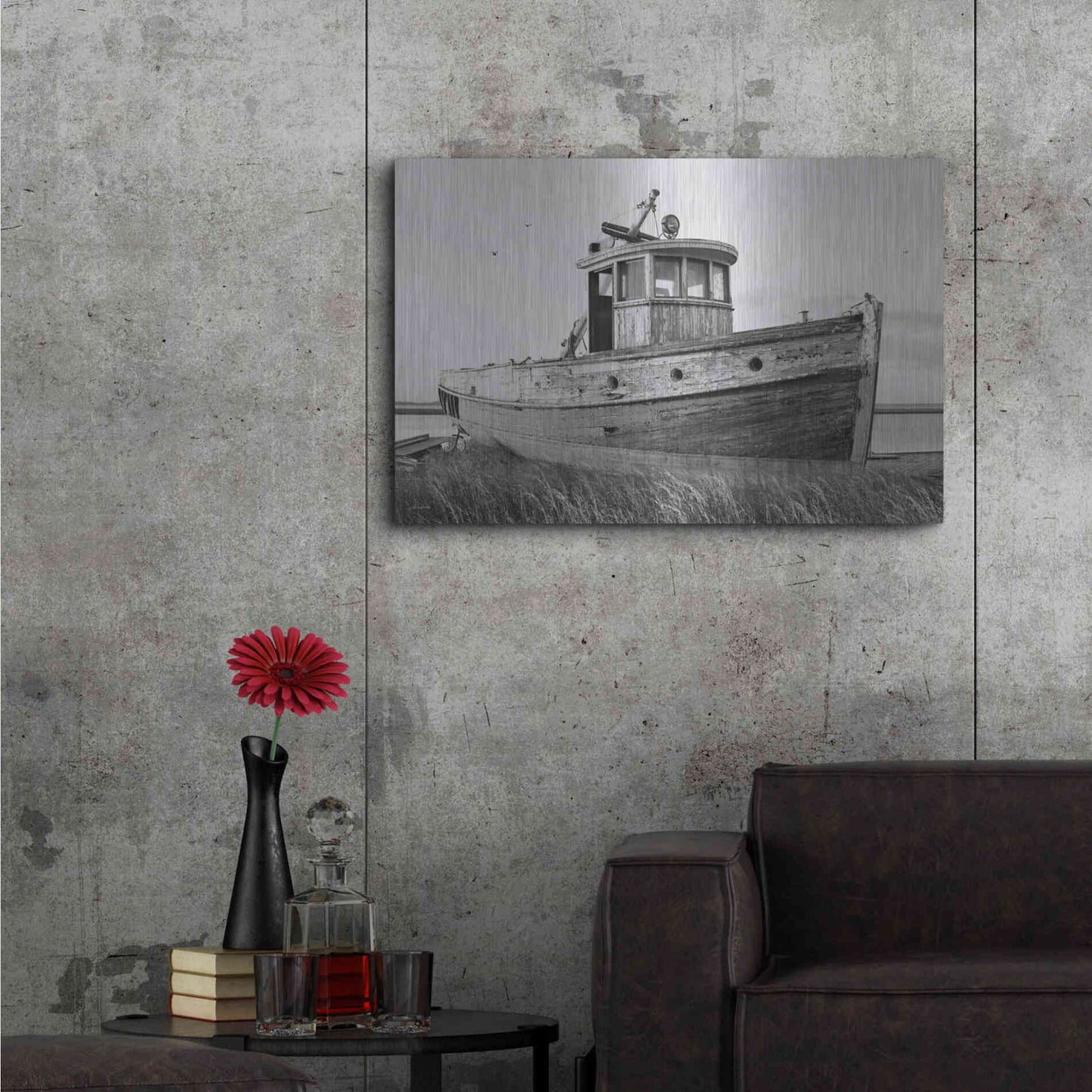 Luxe Metal Art 'This Old Boat I' by Lori Deiter, Metal Wall Art,36x24
