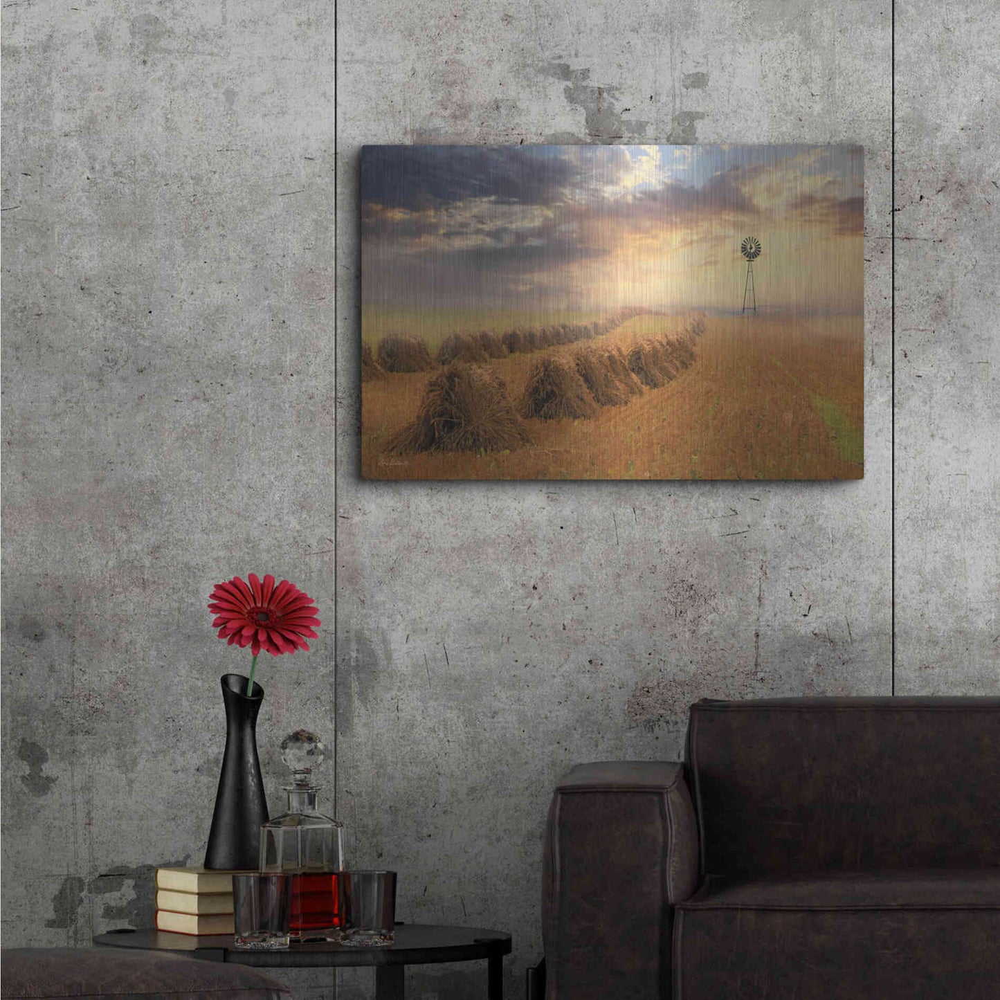 Luxe Metal Art 'Amish Country Sunrise' by Lori Deiter Metal Wall Art,36x24