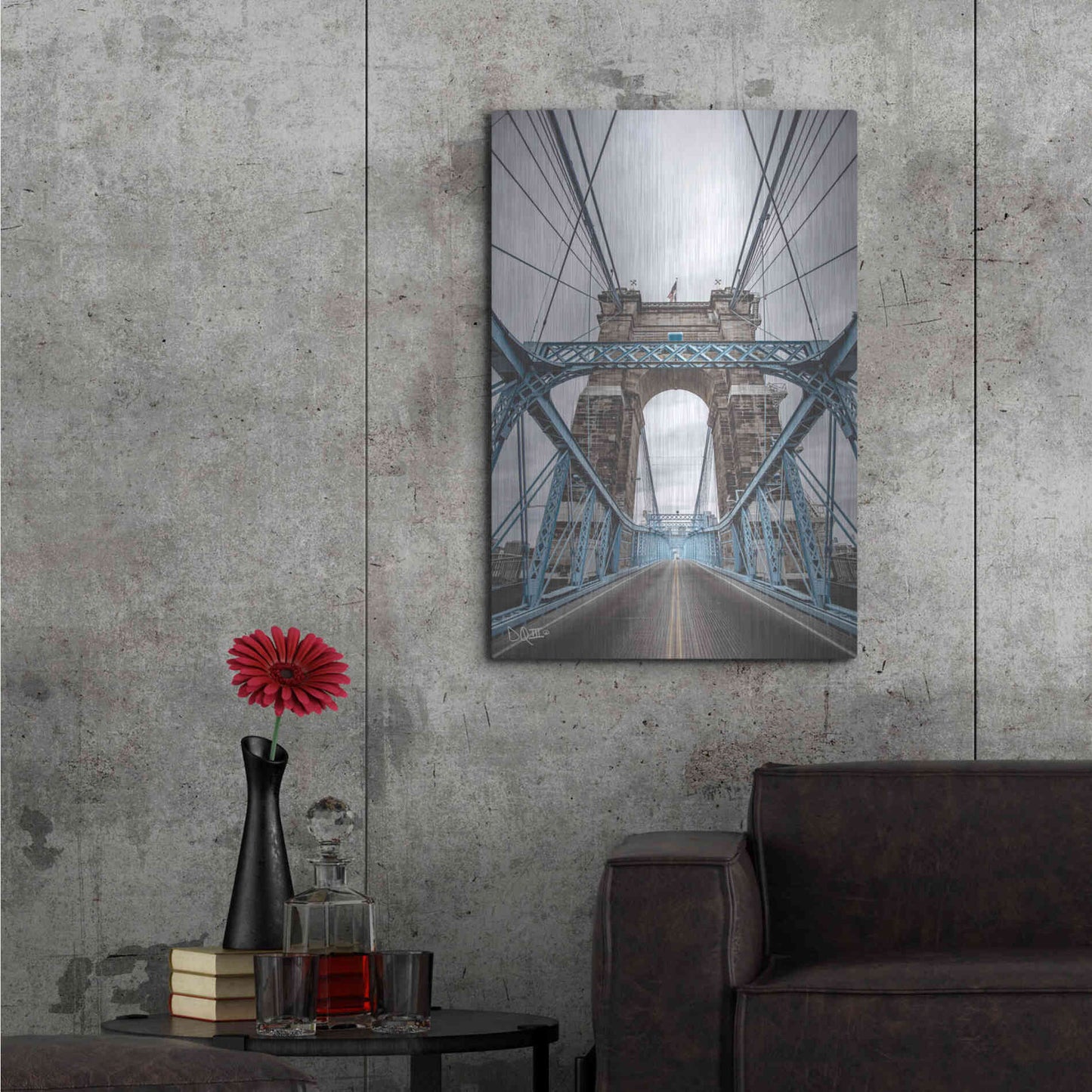 Luxe Metal Art 'The Blues I' by Donnie Quillen Metal Wall Art,24x36