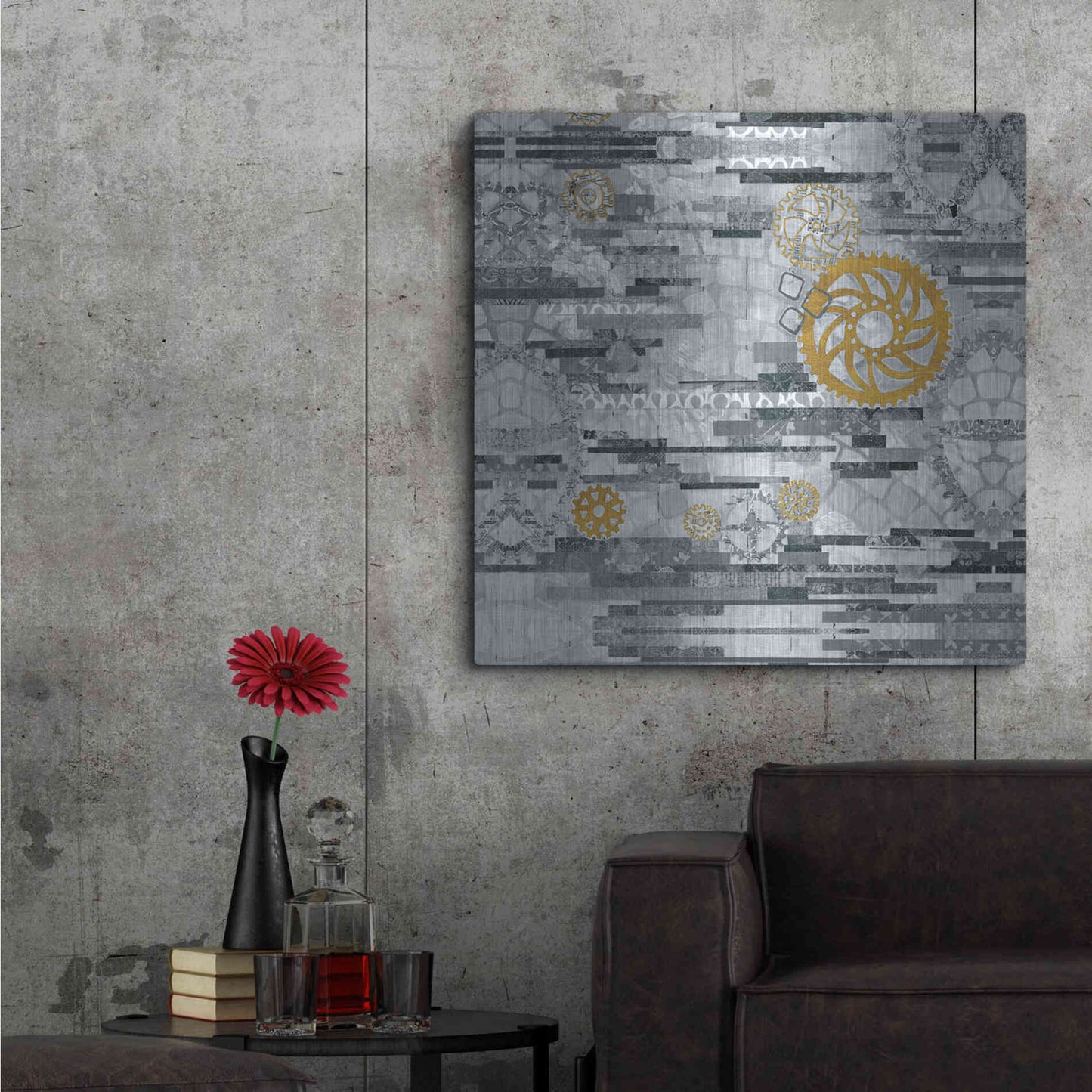Luxe Metal Art 'EU Timetable I BW' by Kathy Ferguson, Metal Wall Art,36x36