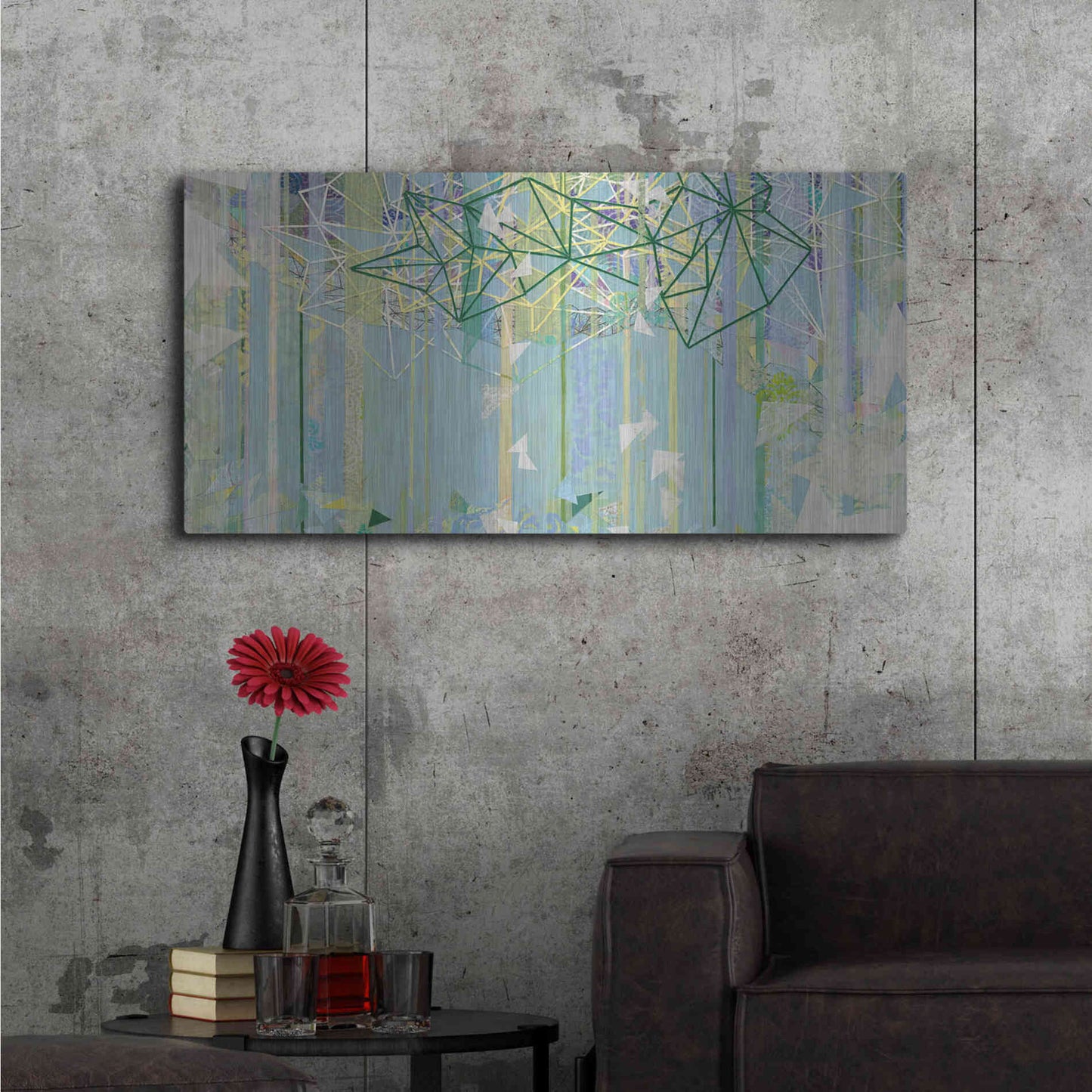 Luxe Metal Art 'Hanging Around III' by Kathy Ferguson, Metal Wall Art,48x24